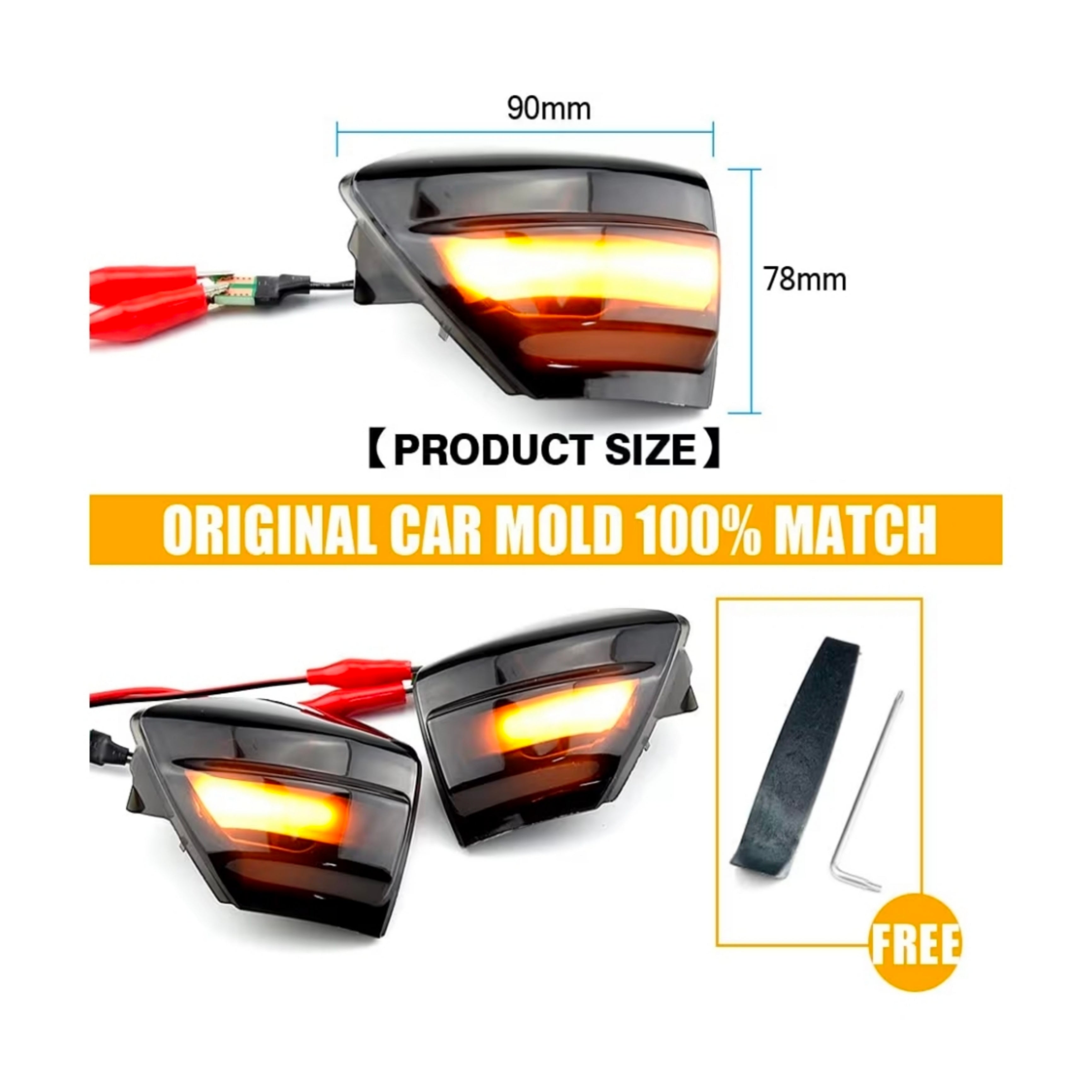 Specchietti Laterali Led per Ford S-Max, Kuga, C-Max (2007-2019), Plug and Play