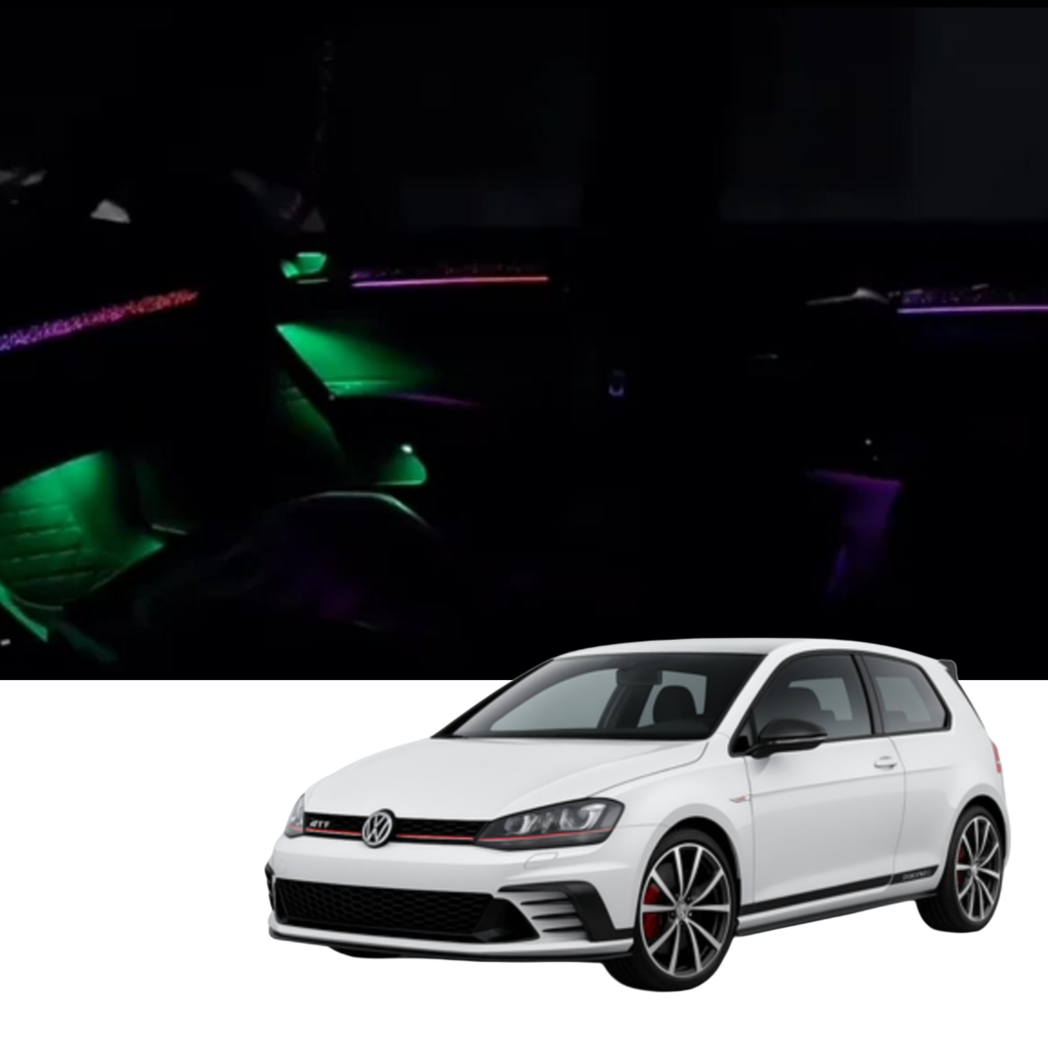 Ambient Light per Volkswagen Golf 7, VII (2014-2021), 256 Colori RGB