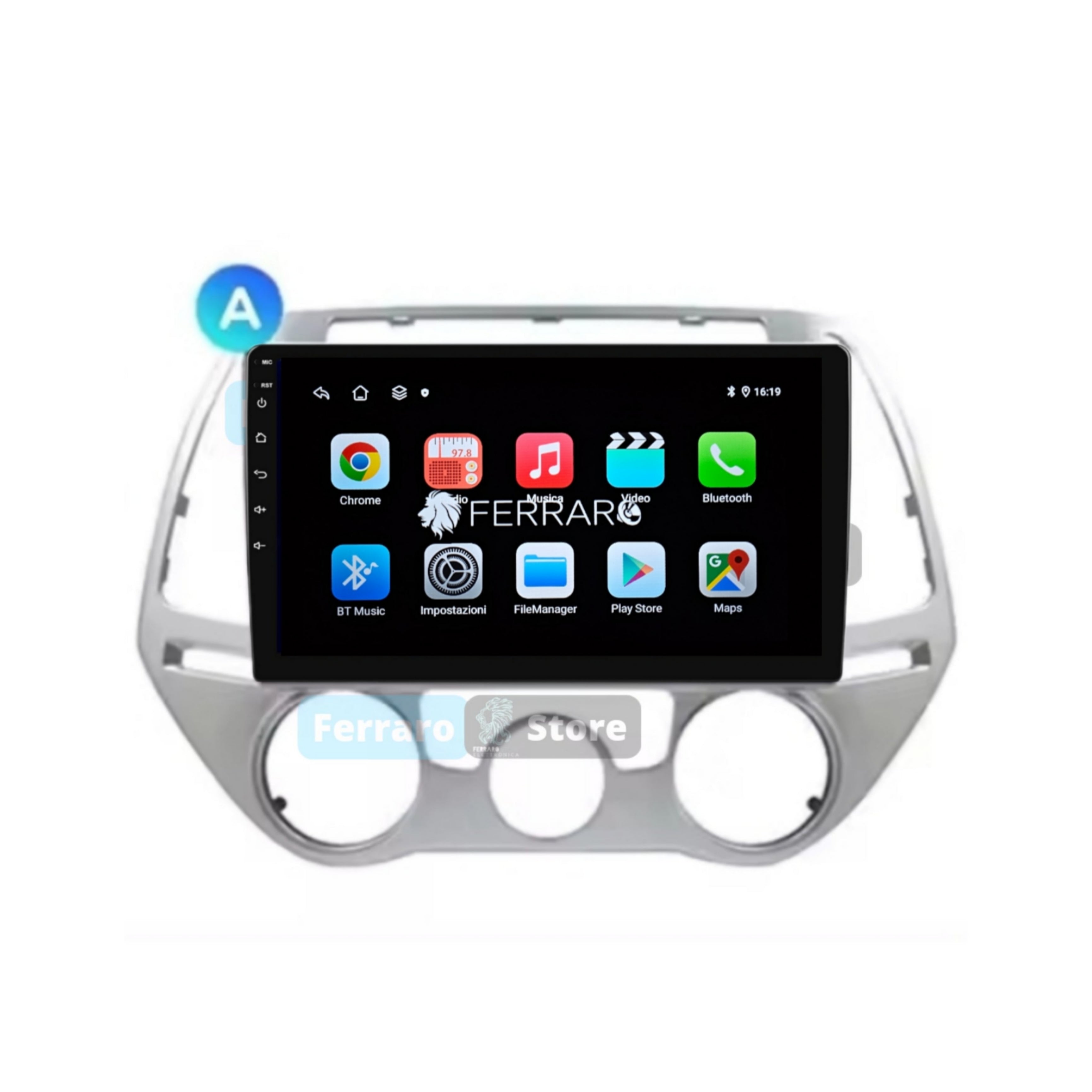 Autoradio per Hyundai i20 9" | 2012-2014 | Android | Bluetooth | CarPlay | Android Auto | 2GB/4GB/6GB/8GB Ram