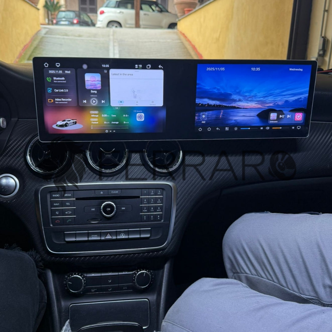 Autoradio per Mercedes Classe A, CLA, GLA, G, 10" + 10" | Android | Bluetooth | CarPlay | Android Auto | 8/256GB Ram