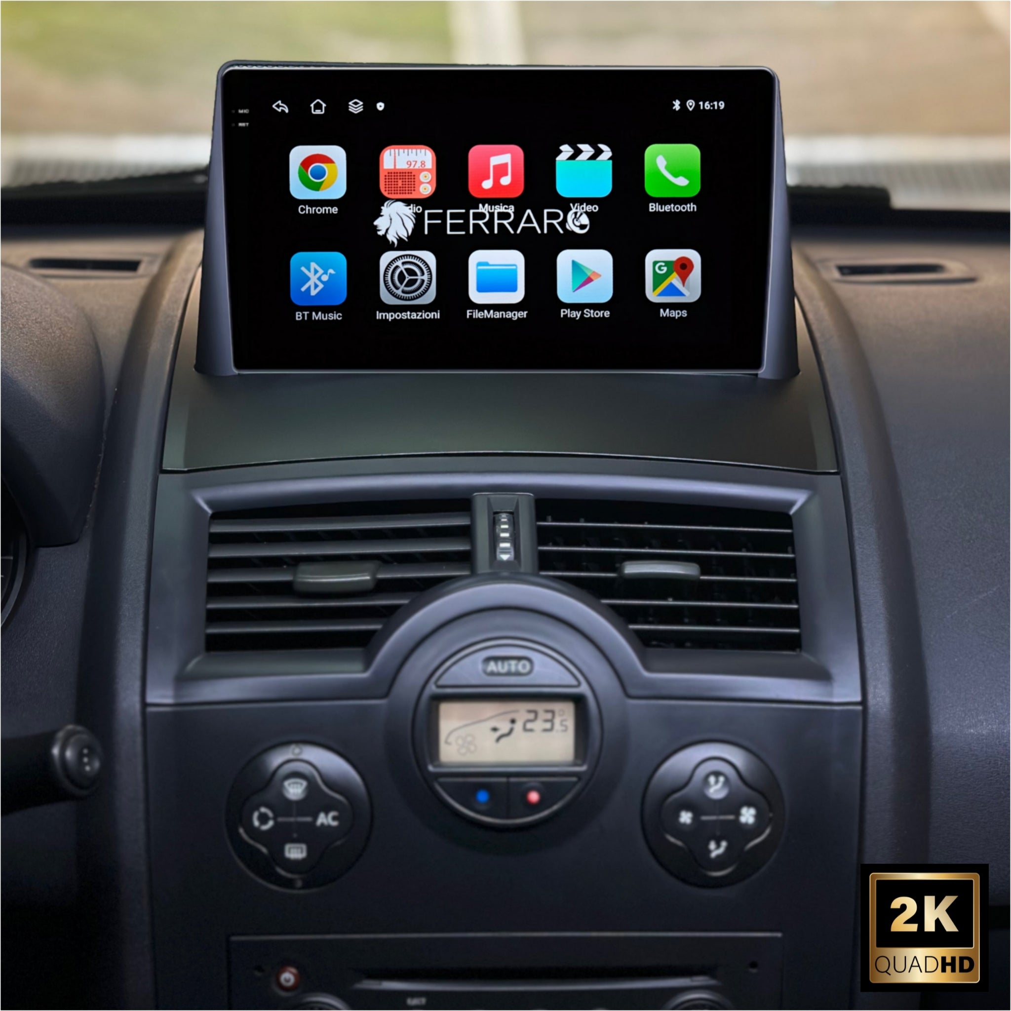 Autoradio per Renault Megane 2 9" 2K | 2002-2009 | Android | Bluetooth | CarPlay | Android Auto | 12/256GB Ram