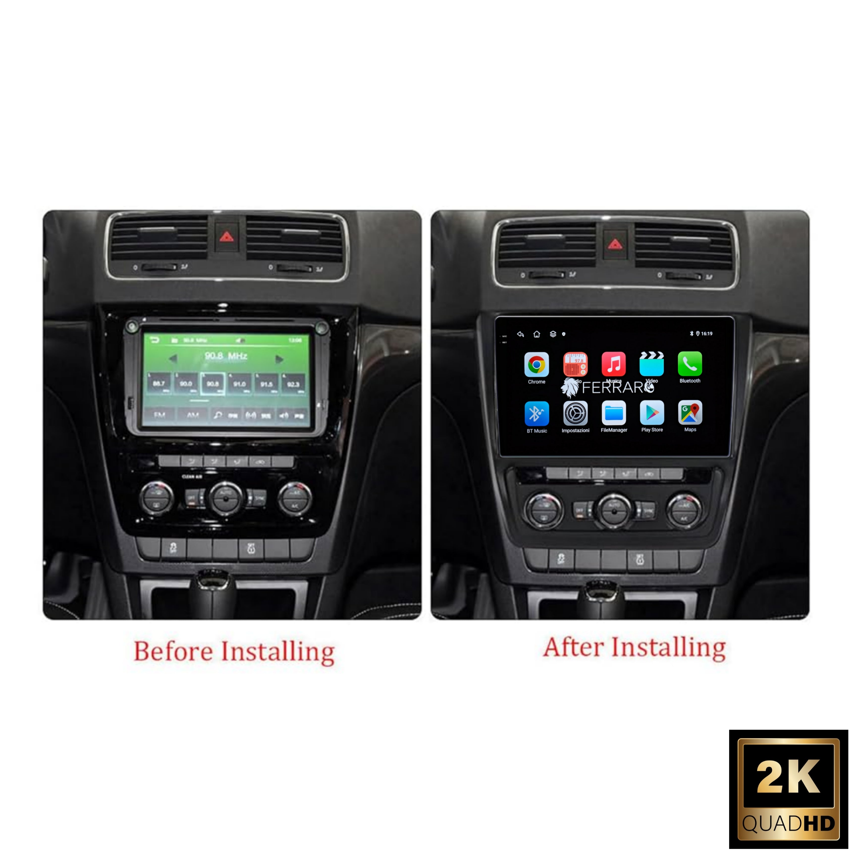 Autoradio per Skoda Yeti 5L 10.1" 2K | 2009-2014 | Android | Bluetooth | CarPlay | Android Auto | 4/64GB Ram