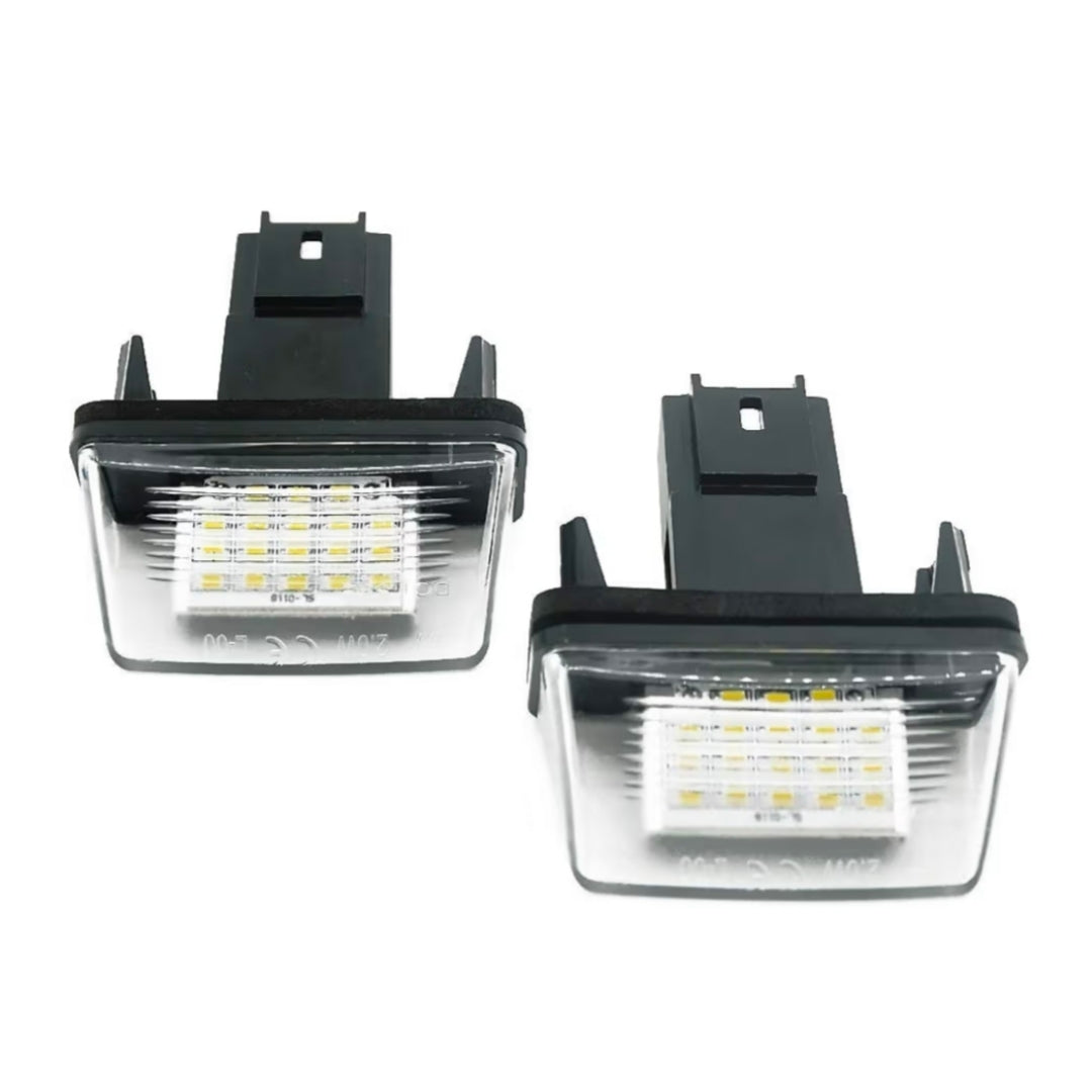 Set Luci Targa a Led per Citroen, Peugeot (Compatibilità in Descrizione), Plug and Play