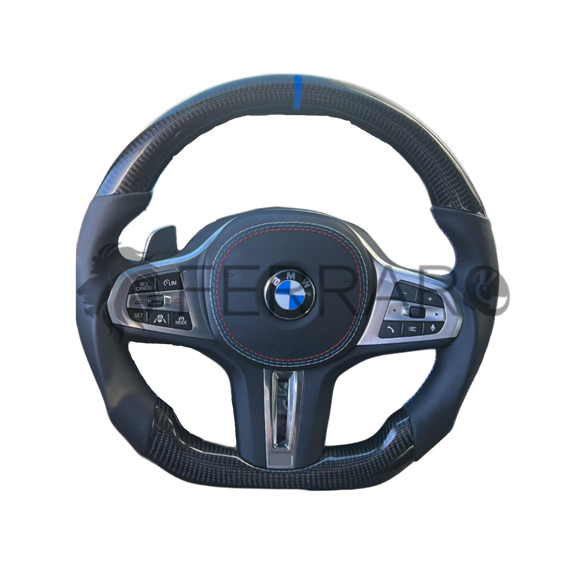 Volante Sportivo per BMW Serie 3 G20, G21, G80, G81 (2018-2025), Carbonio, Customizzato in Pelle