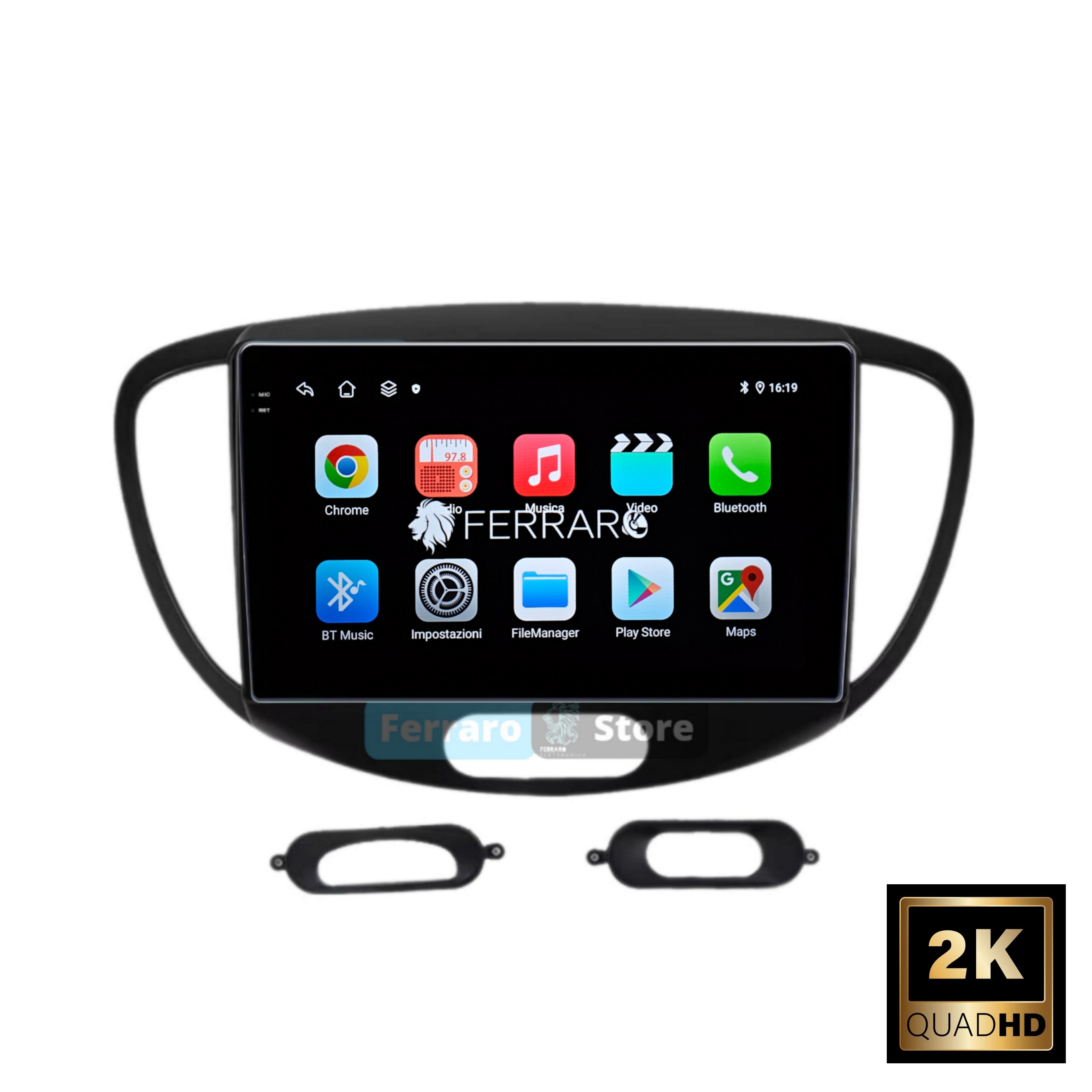 Autoradio per Hyundai Grand i10 9" 2K | 2007-2013 | Android | Bluetooth | CarPlay | Android Auto | 12/256GB Ram