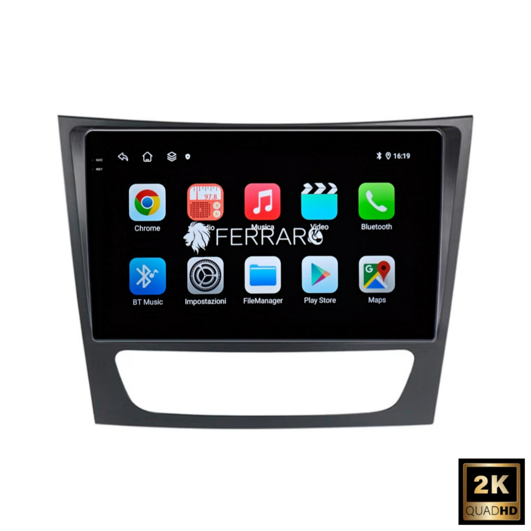 Autoradio per Mercedes Classe E W211 9" 2K | 2002-2009 | Android | Bluetooth | CarPlay | Android Auto | 12/256GB Ram
