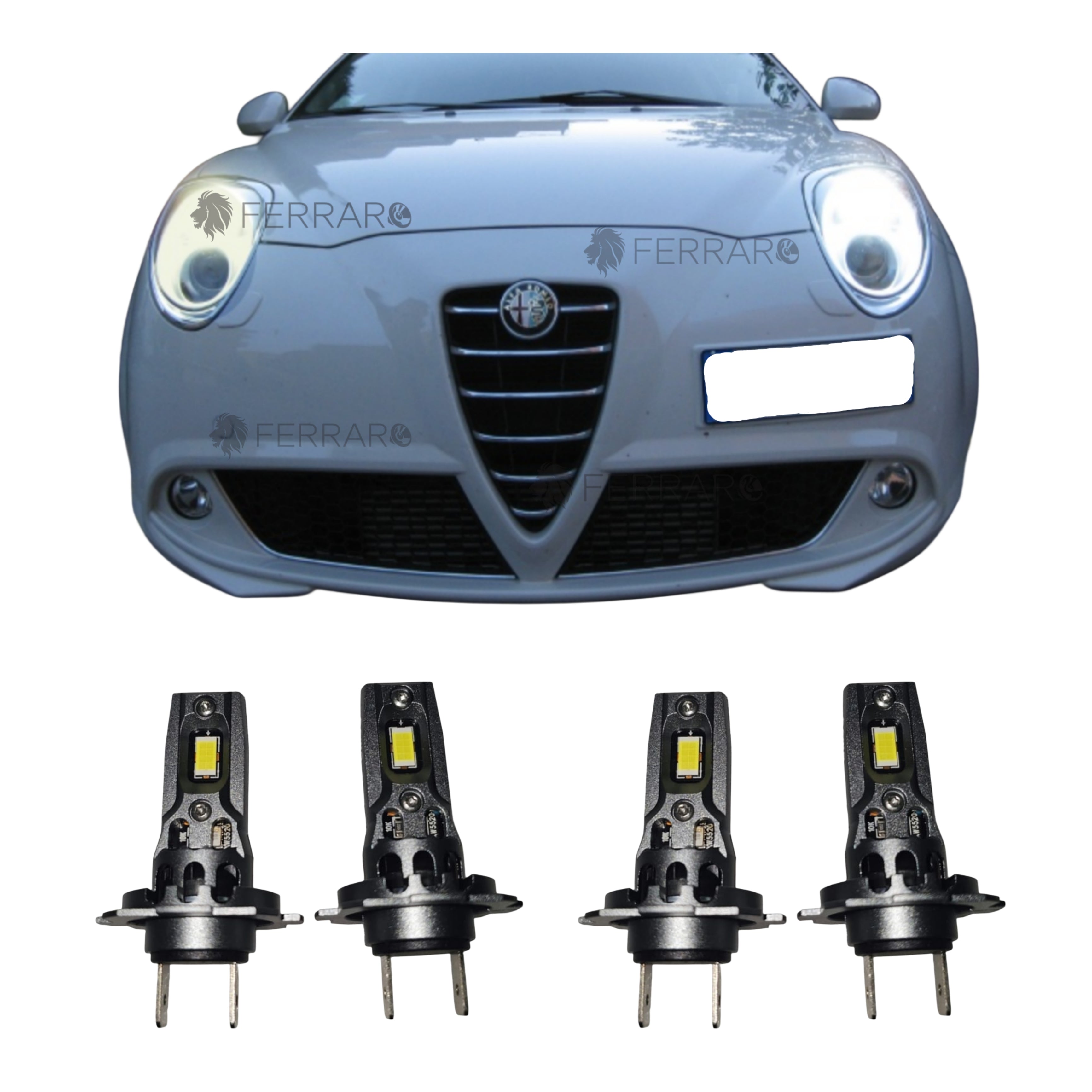 Conversione Fari FULL LED | AlfaRomeo Mito | Led H7 + Led H7