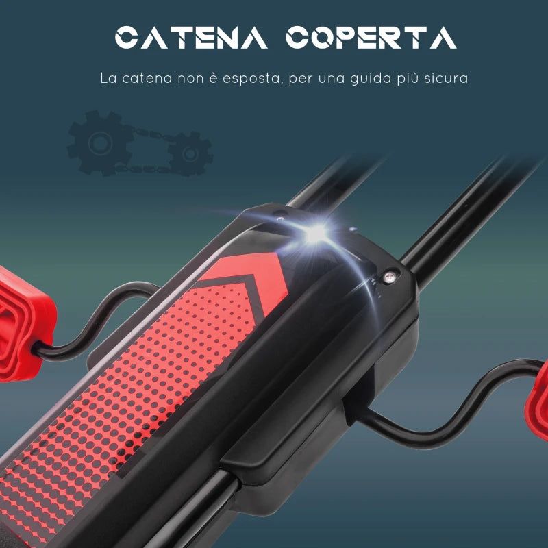 HOMCOM Go Kart a Pedali per Bambini da 5-12 Anni con Sedile Regolabile e Ruote in Gonfiabili, Rosso