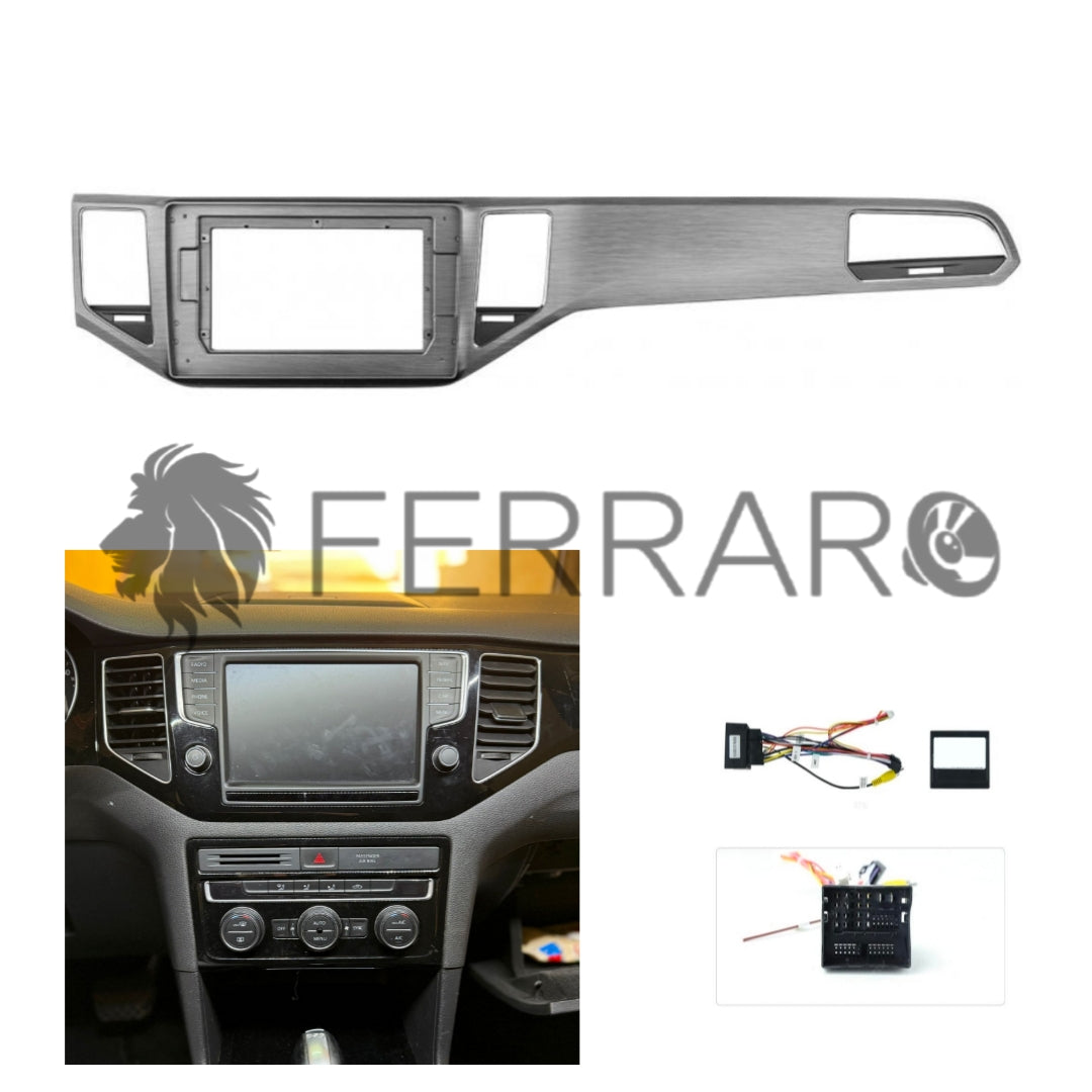 Kit Montaggio Autoradio 10.1"Pollici Volkswagen Golf Sportsva (2014-2020) Mascherina, Cablaggio Autoradio Android
