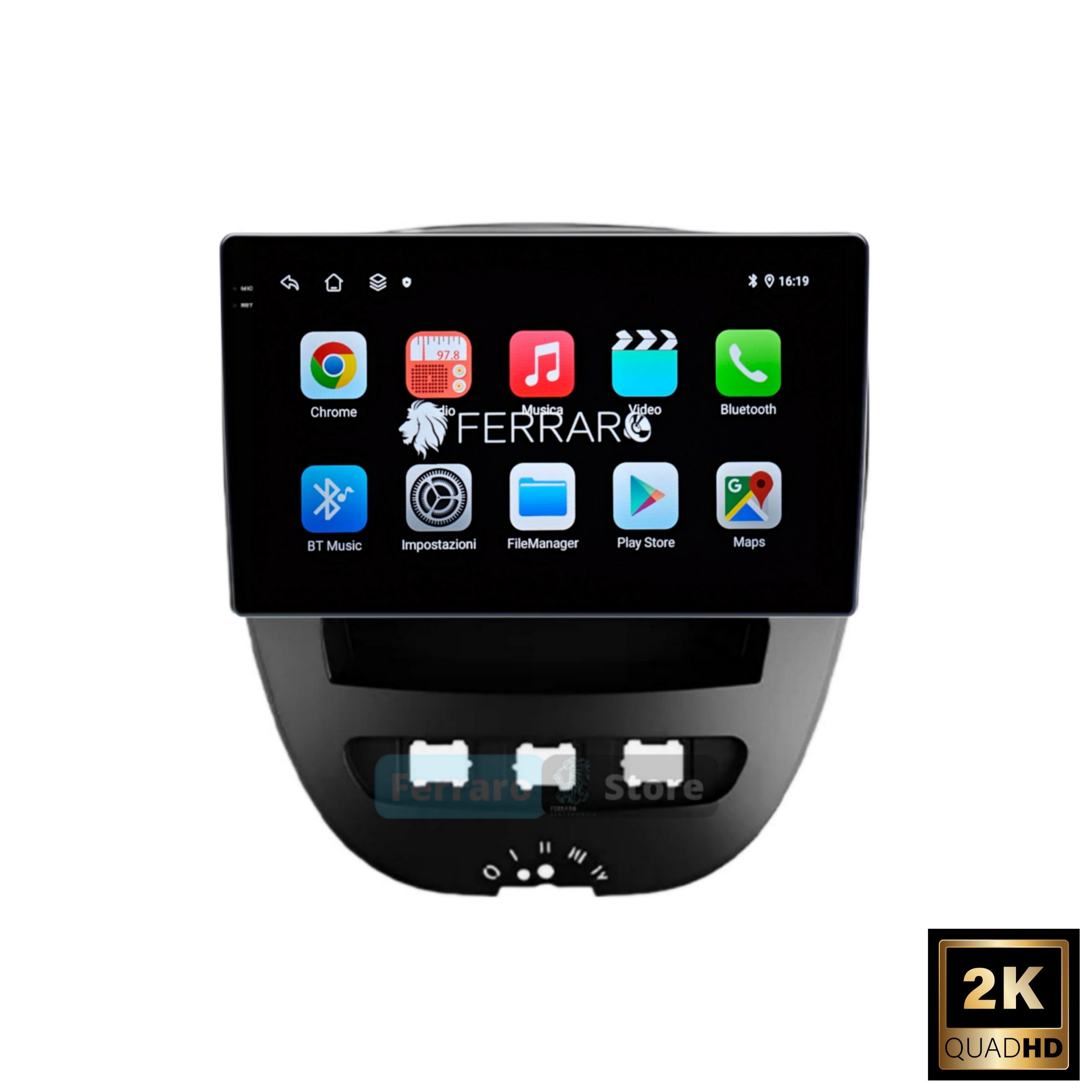 Autoradio per Toyota Aygo | Citroen C1 | Peugeot 107 10.1" 2K | Android | Bluetooth | CarPlay | Android Auto | 4/64GB Ram