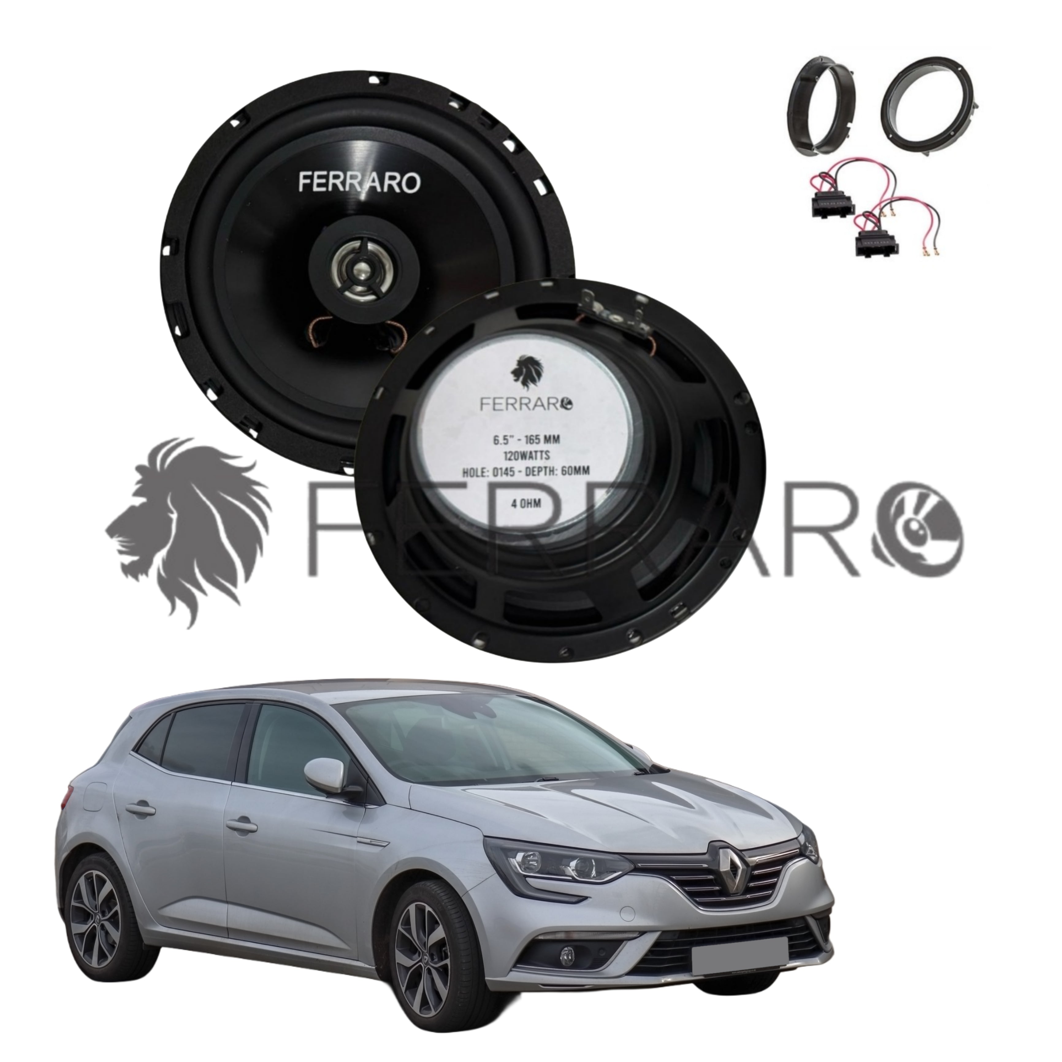 FerraroStore Kit 2 Altoparlanti | ASC-652PC | Ant o Post | Renault Megane IV | 4ª Serie (2017 in Poi)