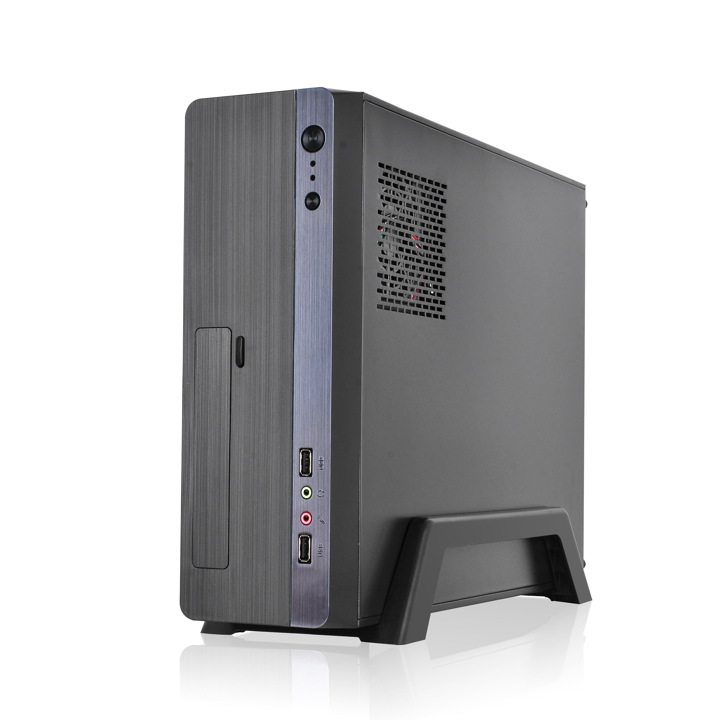 Tecno PC Case Slim, Micro ATX 500w | Card Reader USB2/3.0 | Nero/Silv. | TC-S2