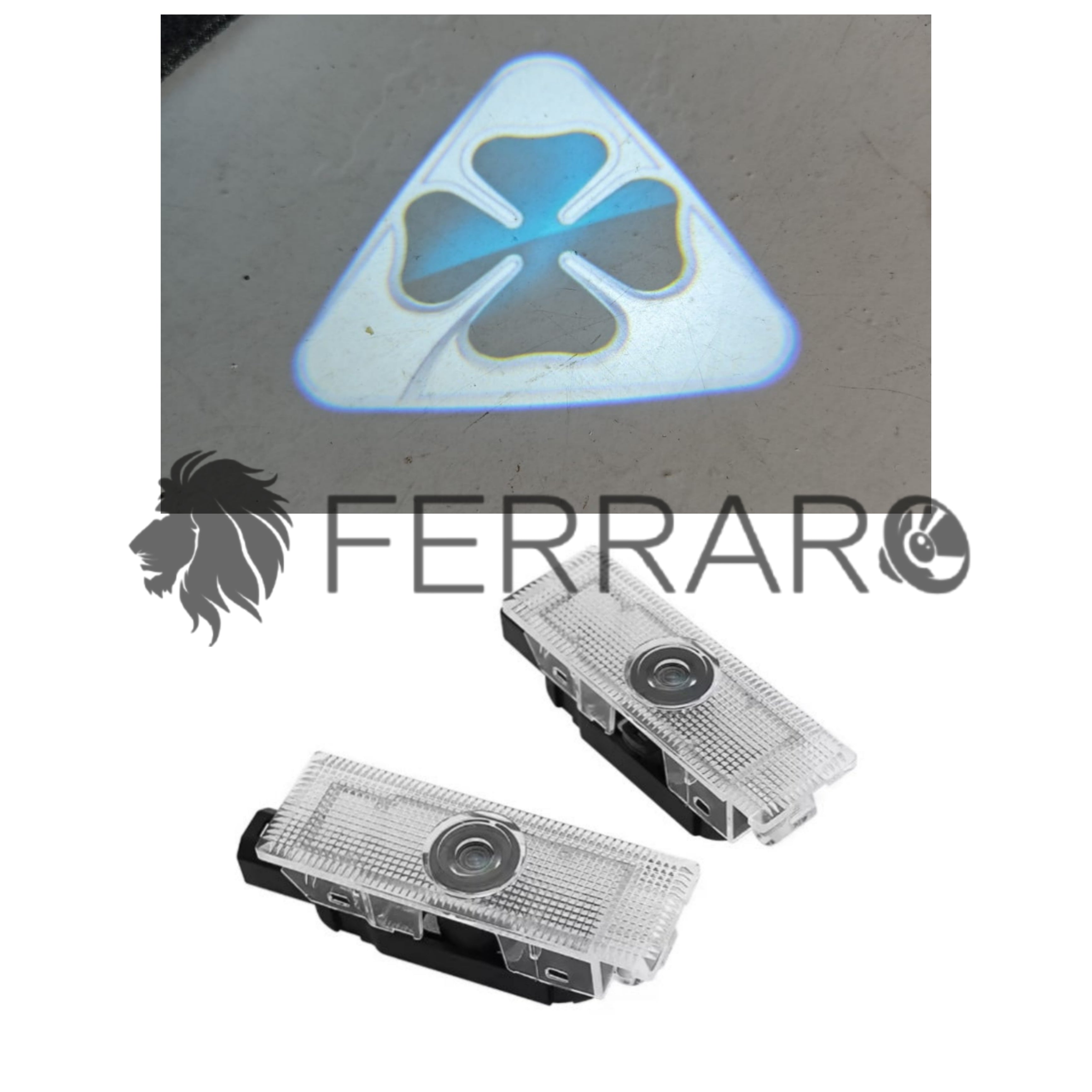 Luce di Cortesia Alfaromeo | Compatibilità in Descrizione | Plug and Play | Proiettore Logo