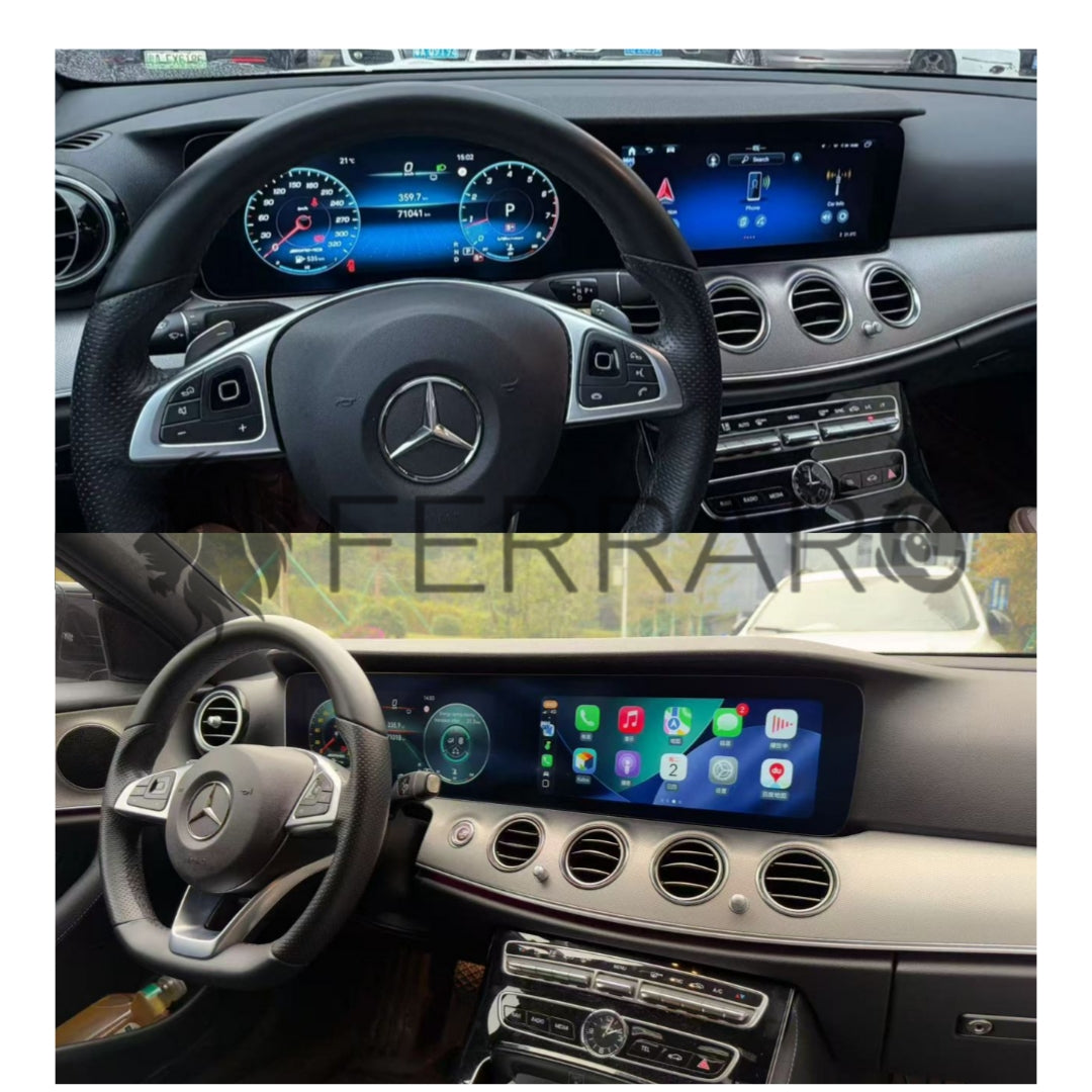 Autoradio per Mercedes Classe E W213, 12.3" + 12.3" (2016-2020) | Android, Bluetooth, CarPlay, Android Auto, 6/64GB Ram