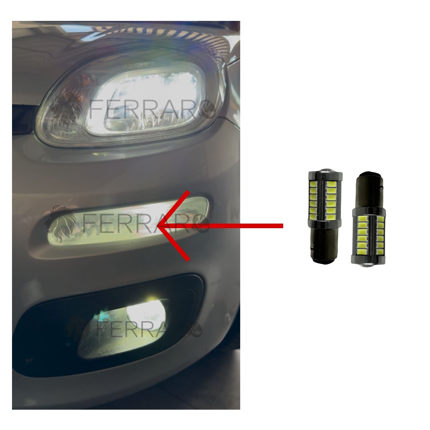 Conversione Luci Diurne Led | Fiat Panda 3a Serie | Led Luci Diurne BAY15D
