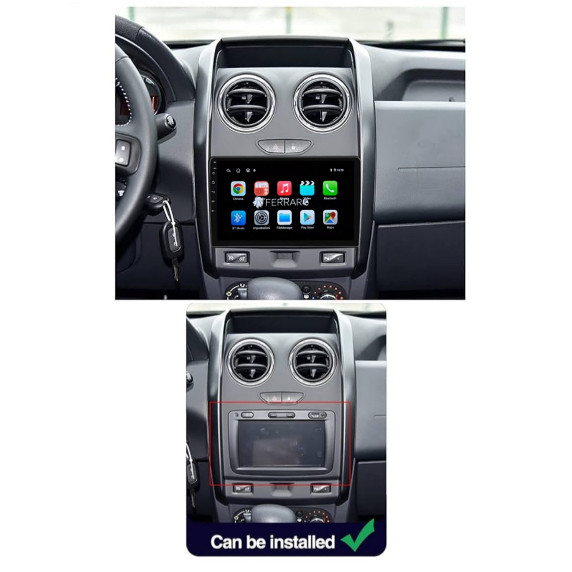 Autoradio per Dacia Duster 9" | 2015-2020 | Android | Bluetooth | CarPlay | Android Auto | 2GB/4GB/6GB/8GB Ram
