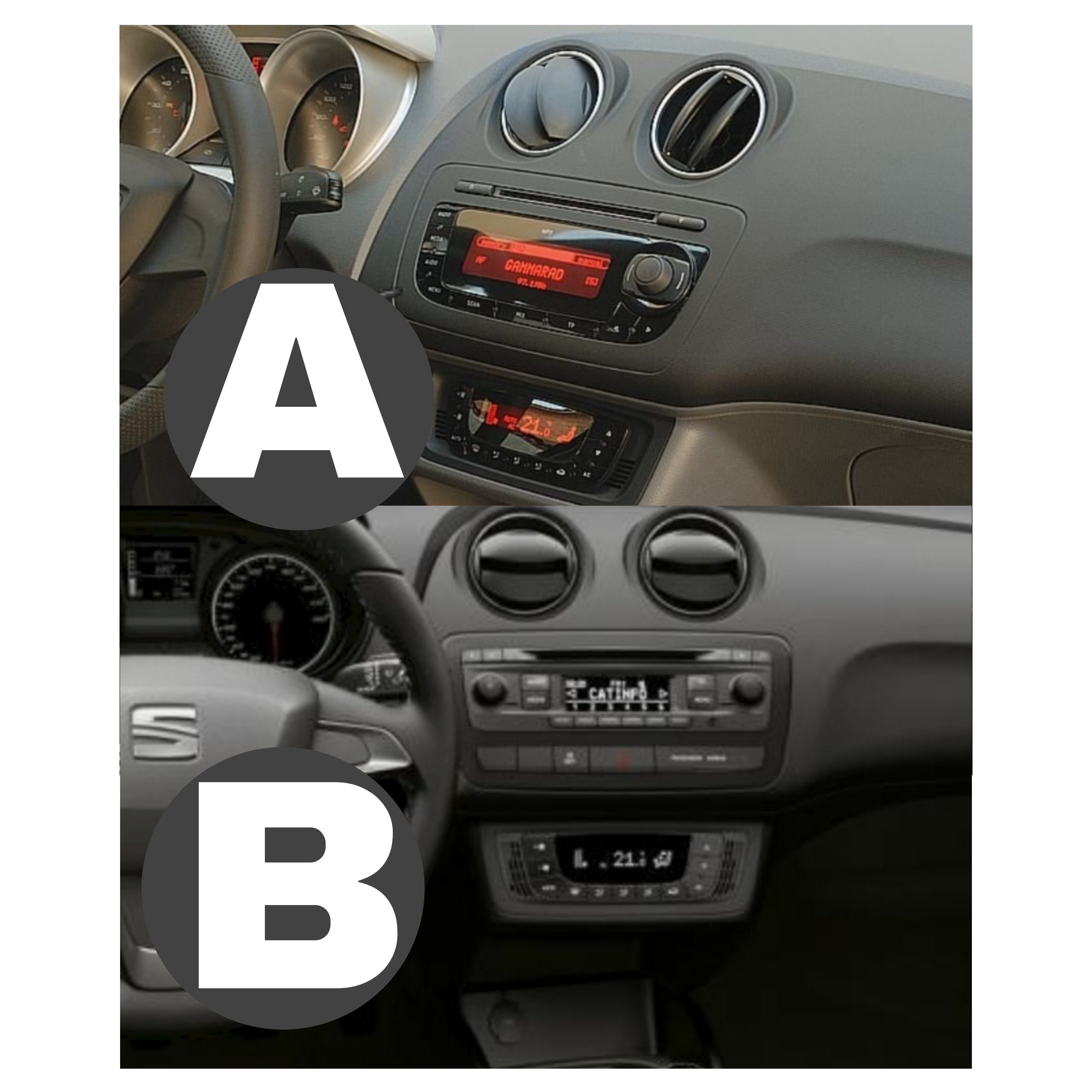 Autoradio per Seat Ibiza 6 9" 2K | 2009-2013 | Android | Bluetooth | CarPlay | Android Auto | 12/256GB Ram