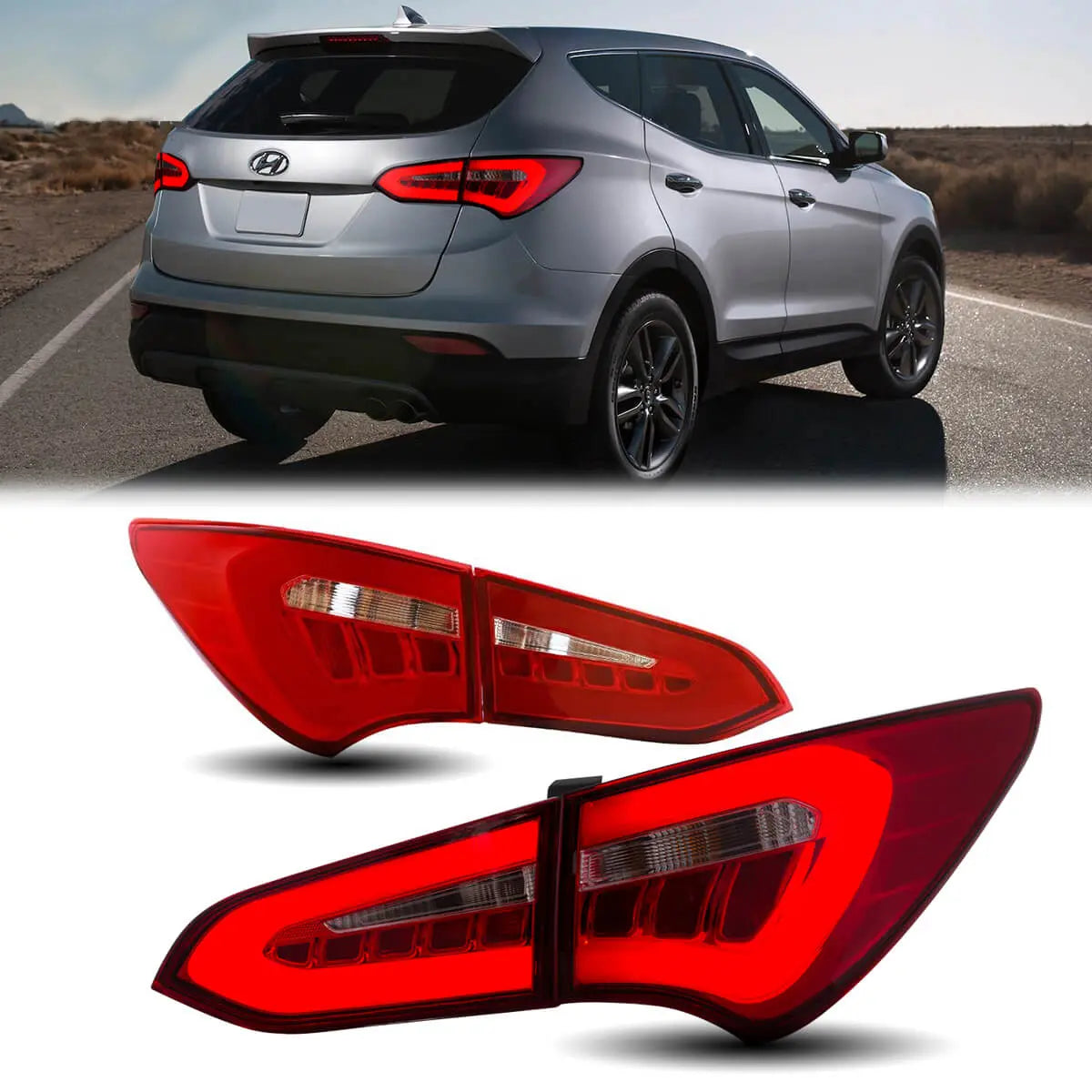 Fanali Posteriore Completo per Hyundai Santa Fe (2012-2018) a LED