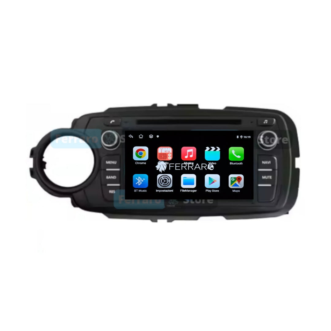 Autoradio per Toyota Yaris XP130 Vitz 7" | 2010-2014 | Android | Bluetooth | CarPlay | Android Auto | 4GB/8GB Ram