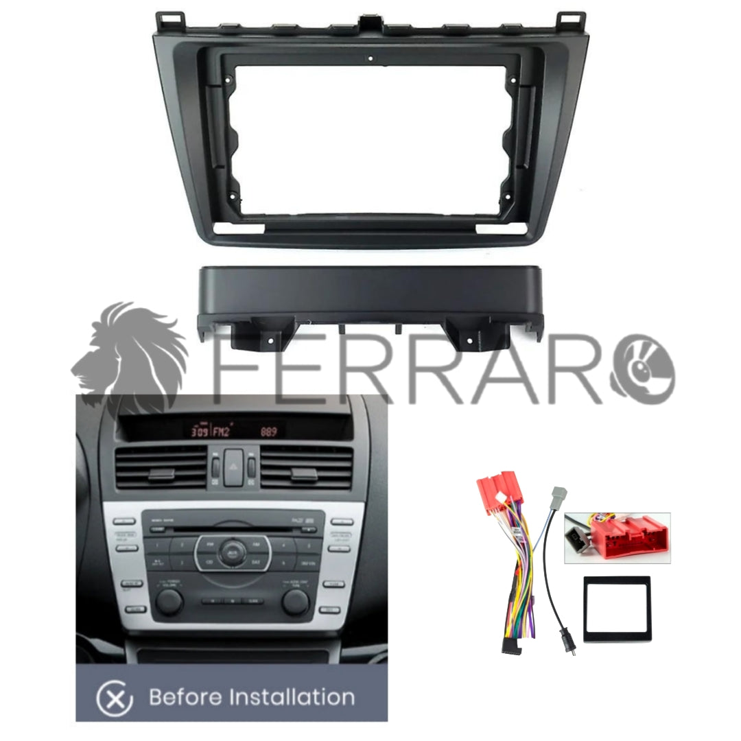 Kit Montaggio Autoradio 9"Pollici Mazda 6 (2008-2015) Mascherina, Cablaggio Autoradio Android