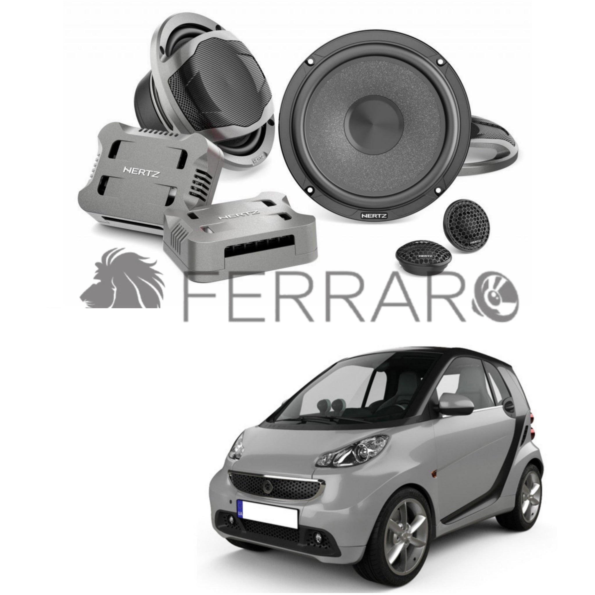Hertz Kit 4 Casse | CK165 | Altoparlanti  2 Vie | Smart Fortwo w451