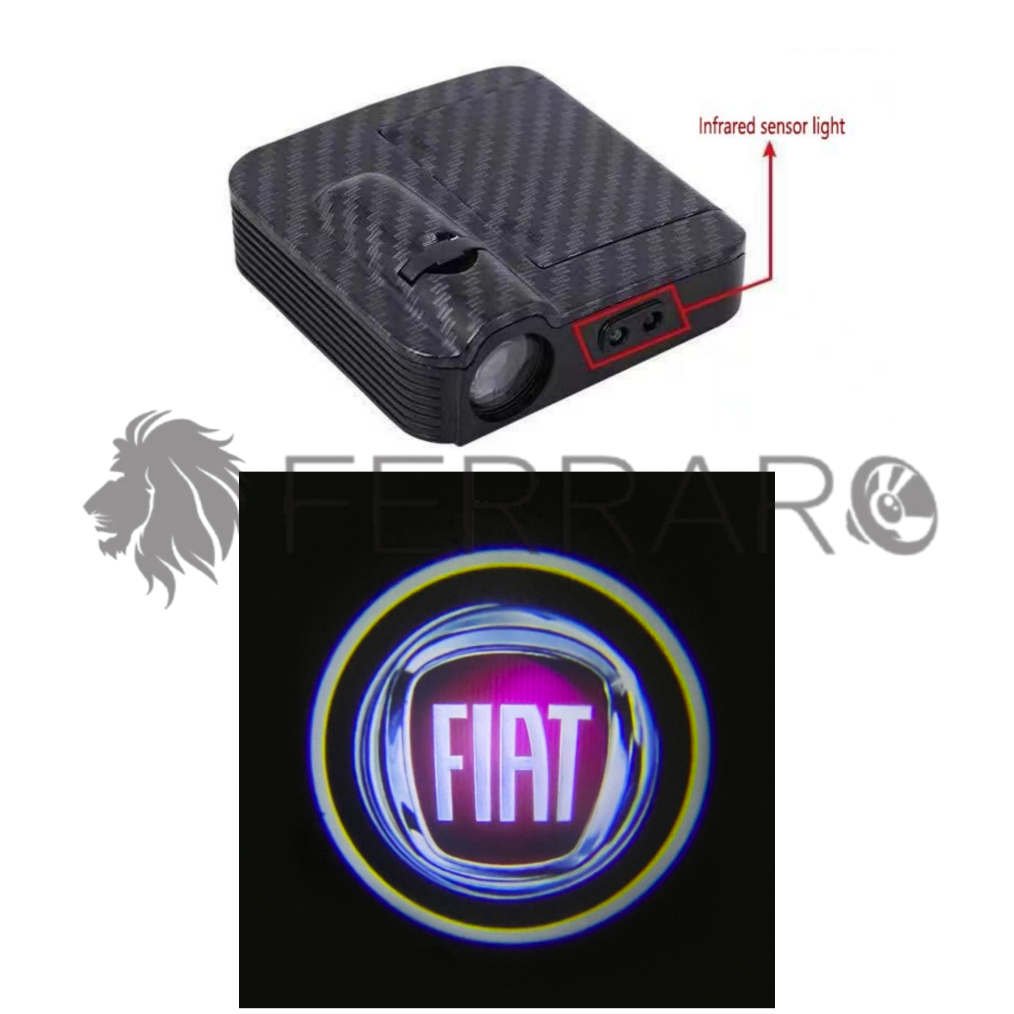 Luce Cortesia Fiat (Universale) Adesivo, Batteria (NO INCL.)