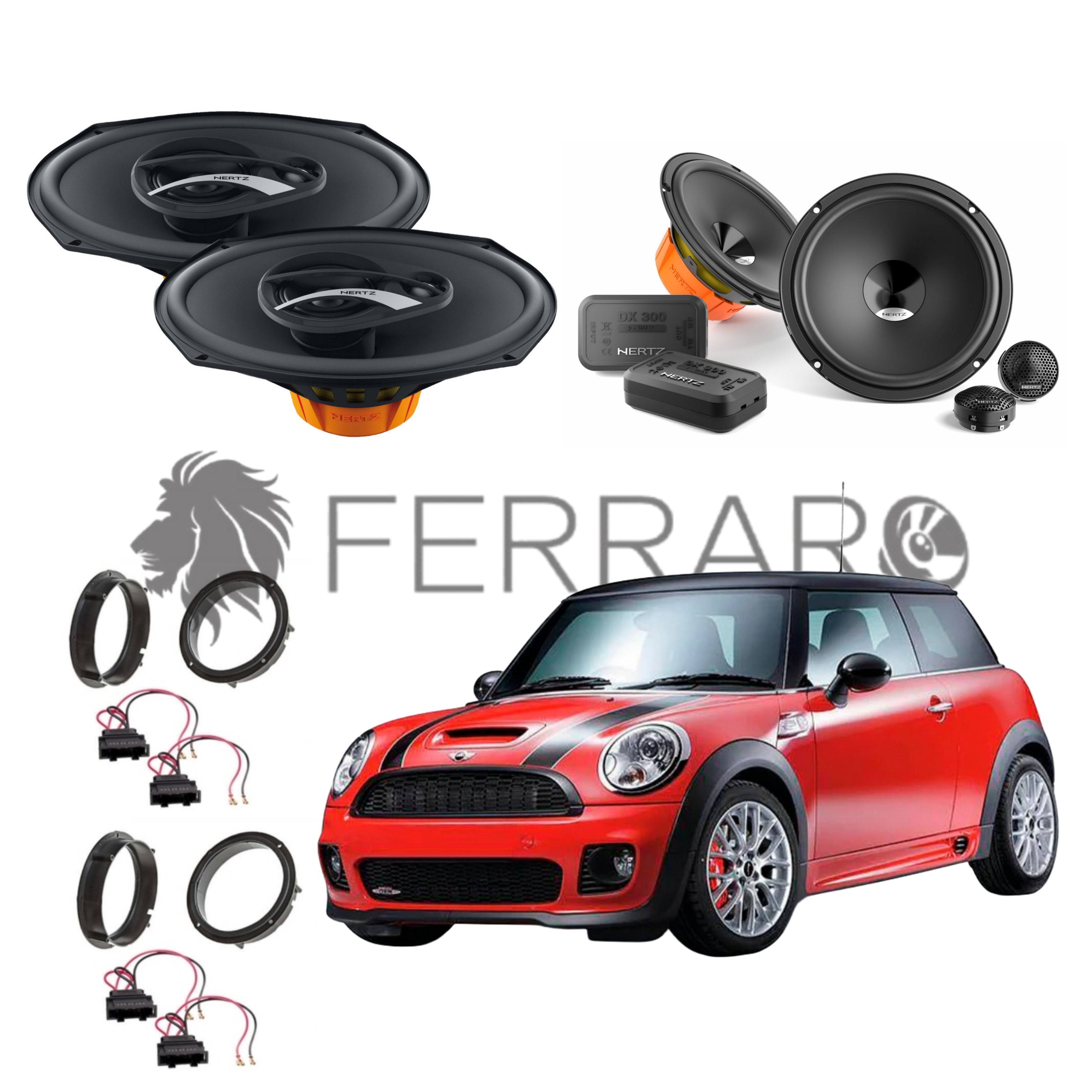 Hertz Kit 6 Casse | DSK 165.3 | DCX 690.3 | Ant/Post | Mini Cooper R50, R53