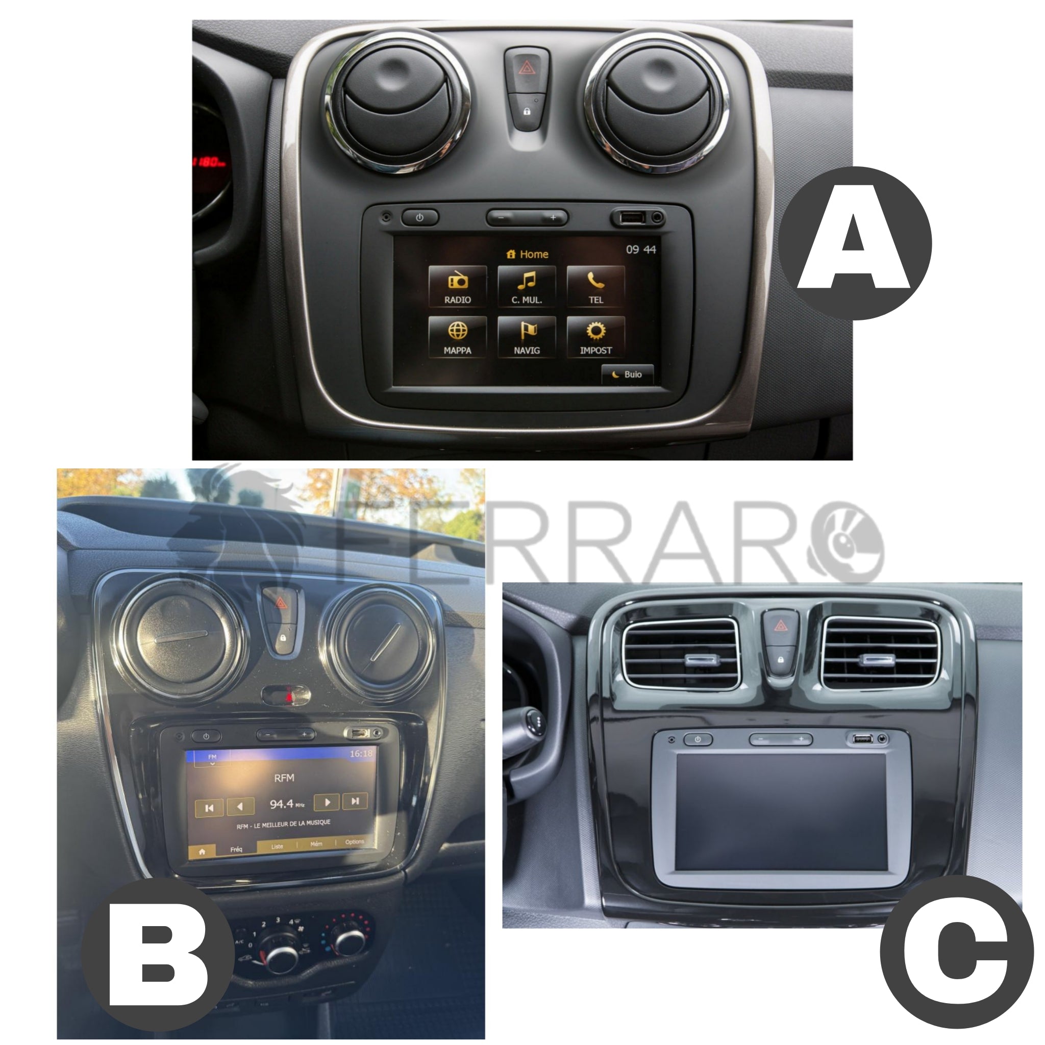 Autoradio per Logan | Sandero | Stepway Symbol 10" | Android | Bluetooth | CarPlay | Android Auto | 4/64GB Ram