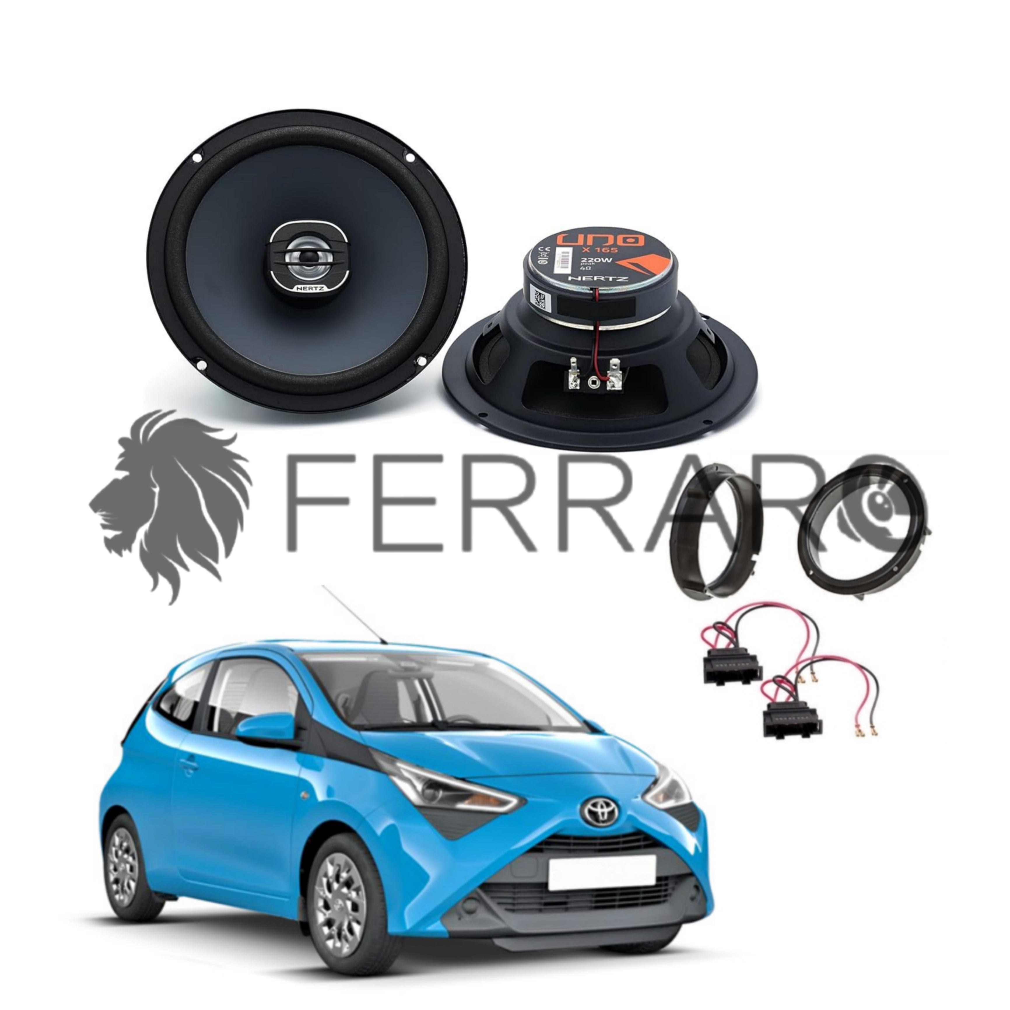 Hertz Kit 2 Casse | X 165 | Anteriore | Toyota Aygo (Dal 2014>)