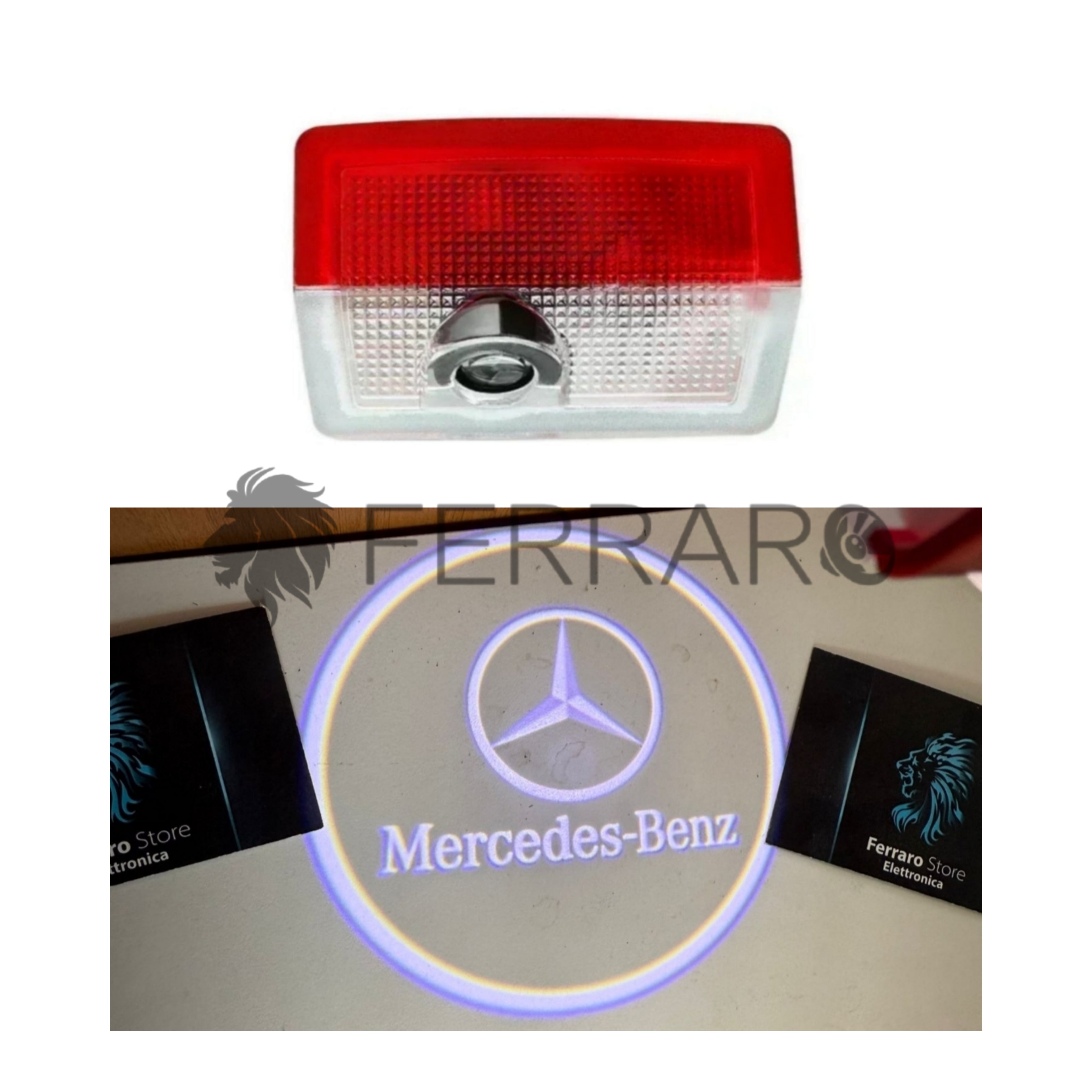 Luce Cortesia per Mercedes Benz | Plug and Play | Compatibilità in Descrizione | Proiettore Logo