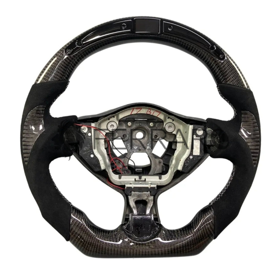 Volante Sportivo per Nissan 370Z, Carbonio, Customizzato in Pelle