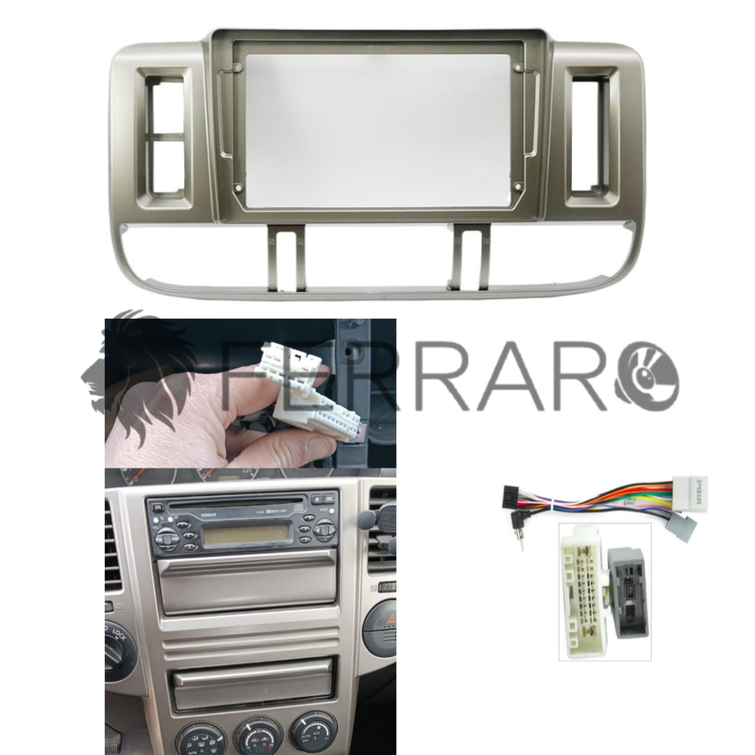 Kit Montaggio Autoradio 9"Pollici Nissan X-Trail T30 (2001-2006) Mascherina, Cablaggio Autoradio Android