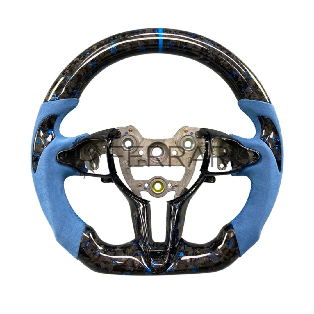 Volante Sportivo per Hyundai i30N, i20N, Veloster, Sonata, Genesis, Elantra, Carbonio, Customizzato in Pelle