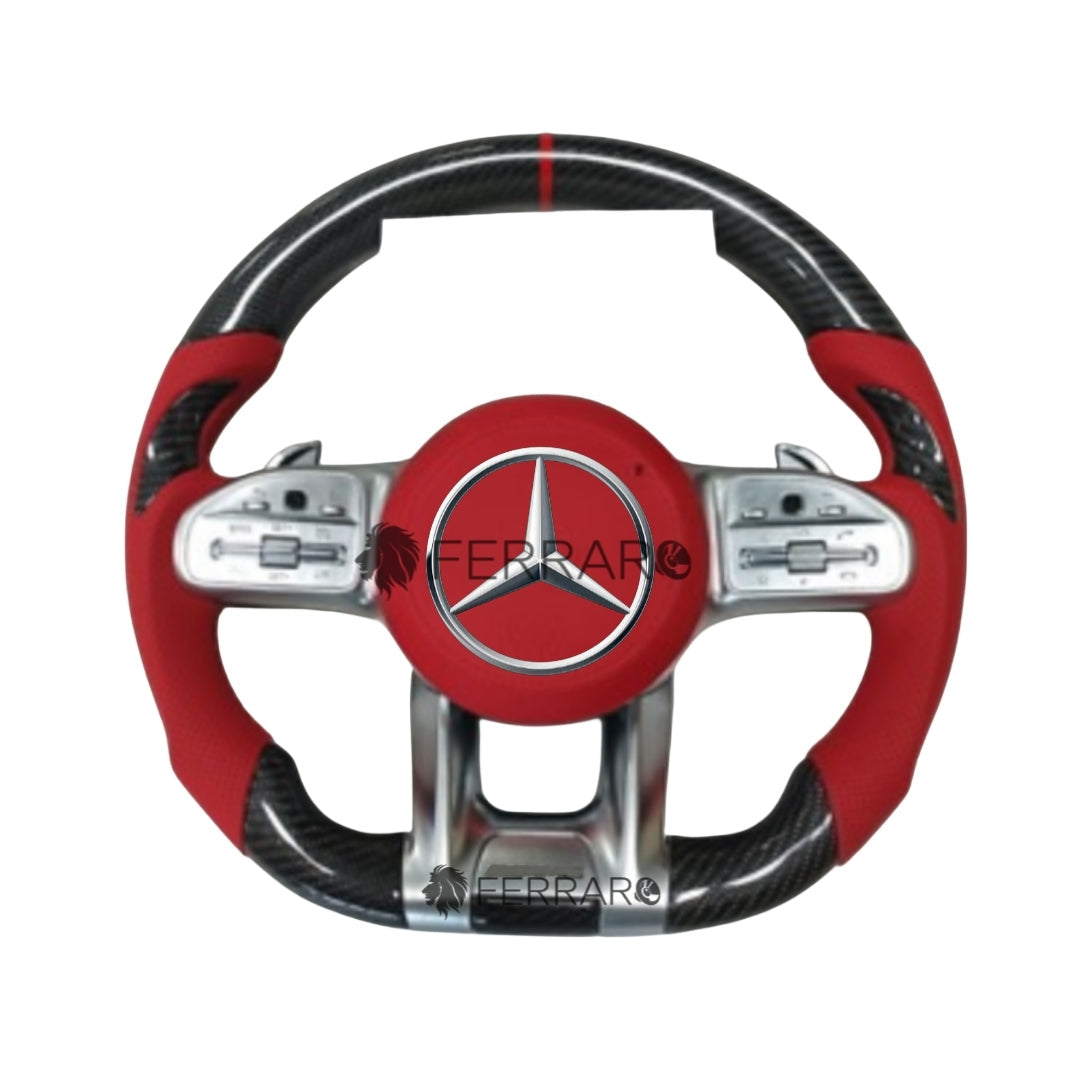 Volante per Mercedes, Carbonio Diagonale, Sport, Etichetta Rossa, Punzonatura, Galvanica, AMG