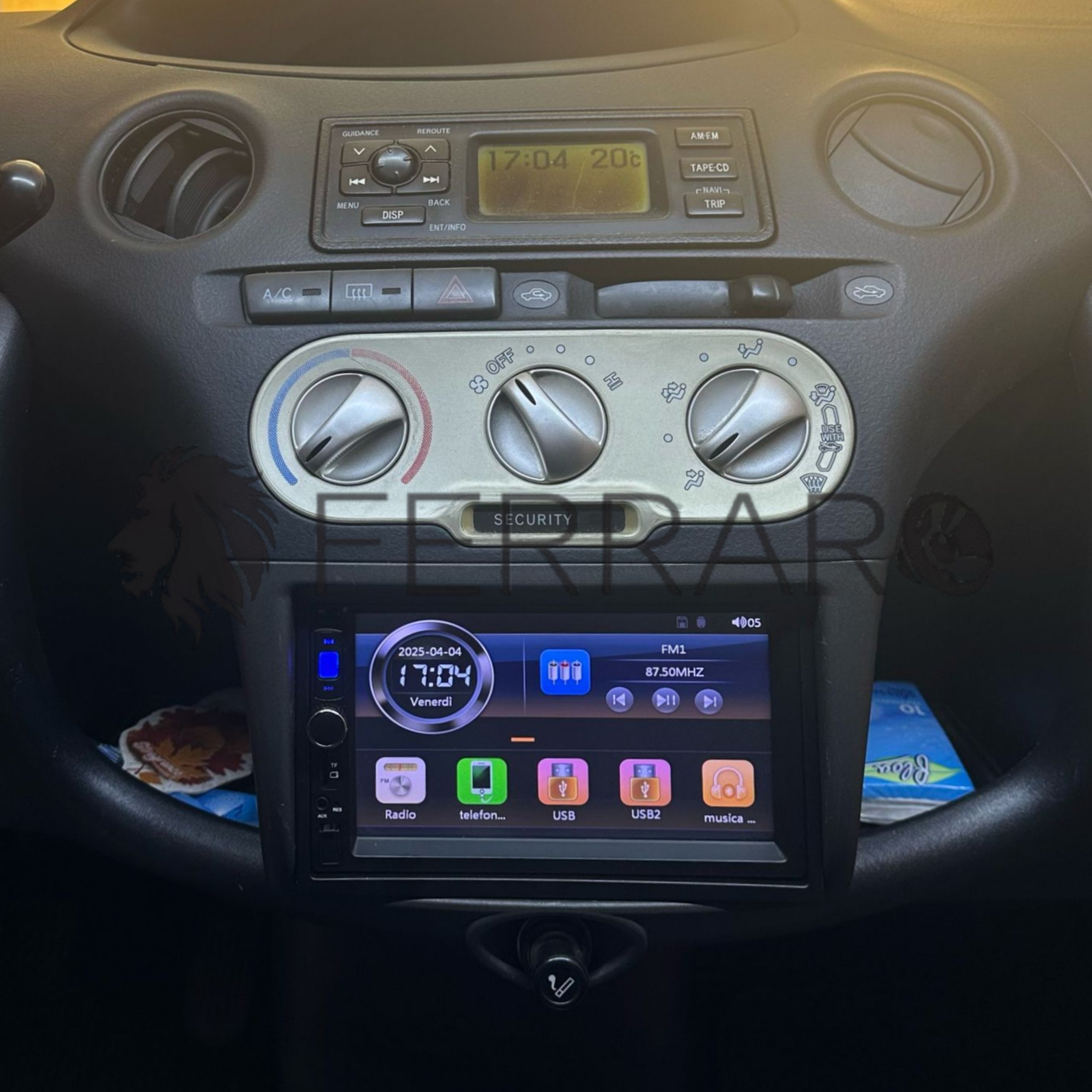 Autoradio per Toyota Yaris 7" | 1999-2006 | Bluetooth | Radio | USB | CarPlay | Android Auto