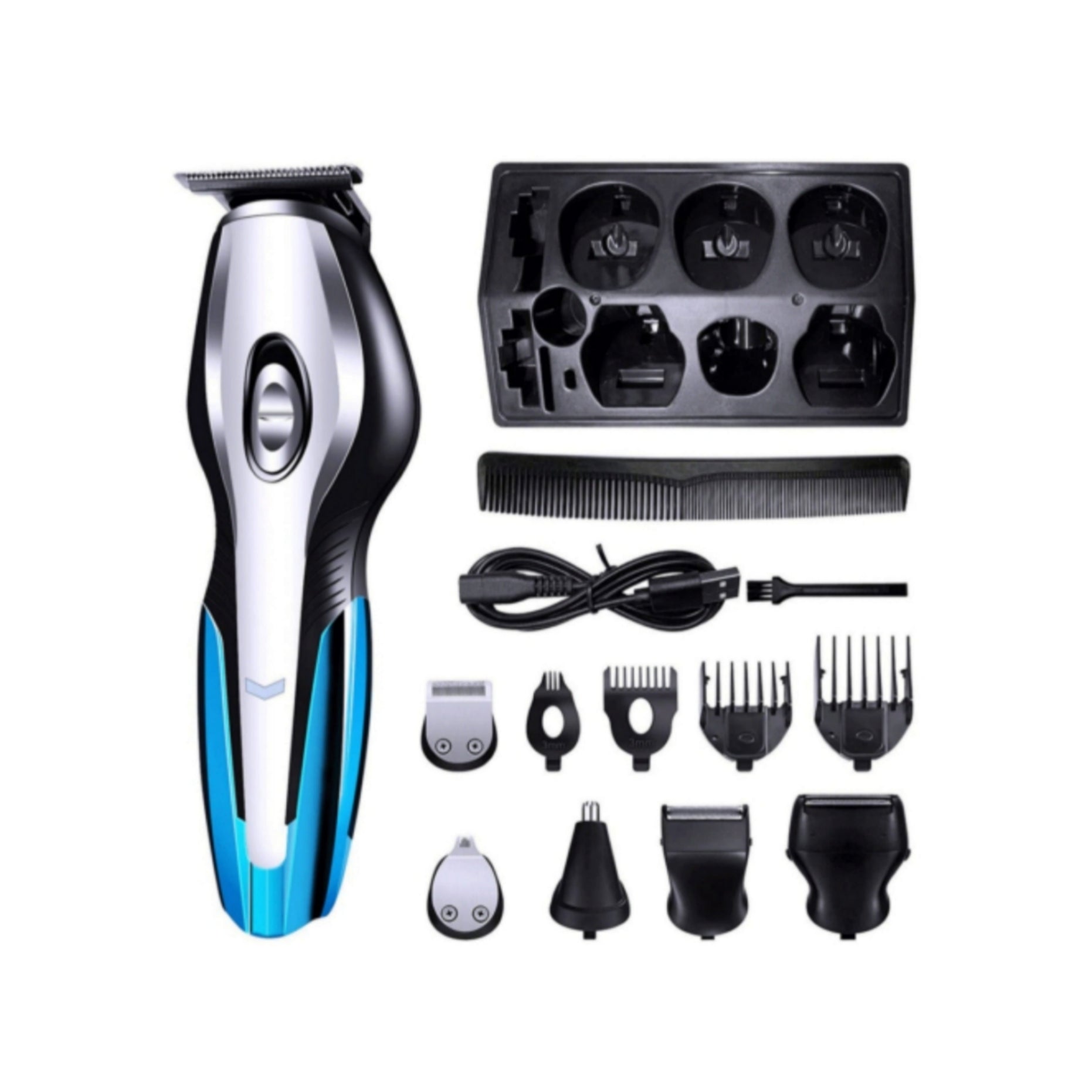 Rasoio 11 in 1, Professionale, Caricatore, Capelli, Barba, Corpo