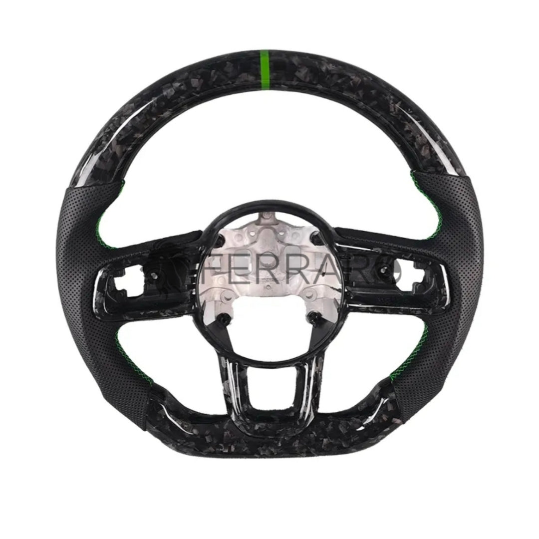 Volante Sportivo per Jeep Wrangler JK, Carbonio, Customizzato in Pelle