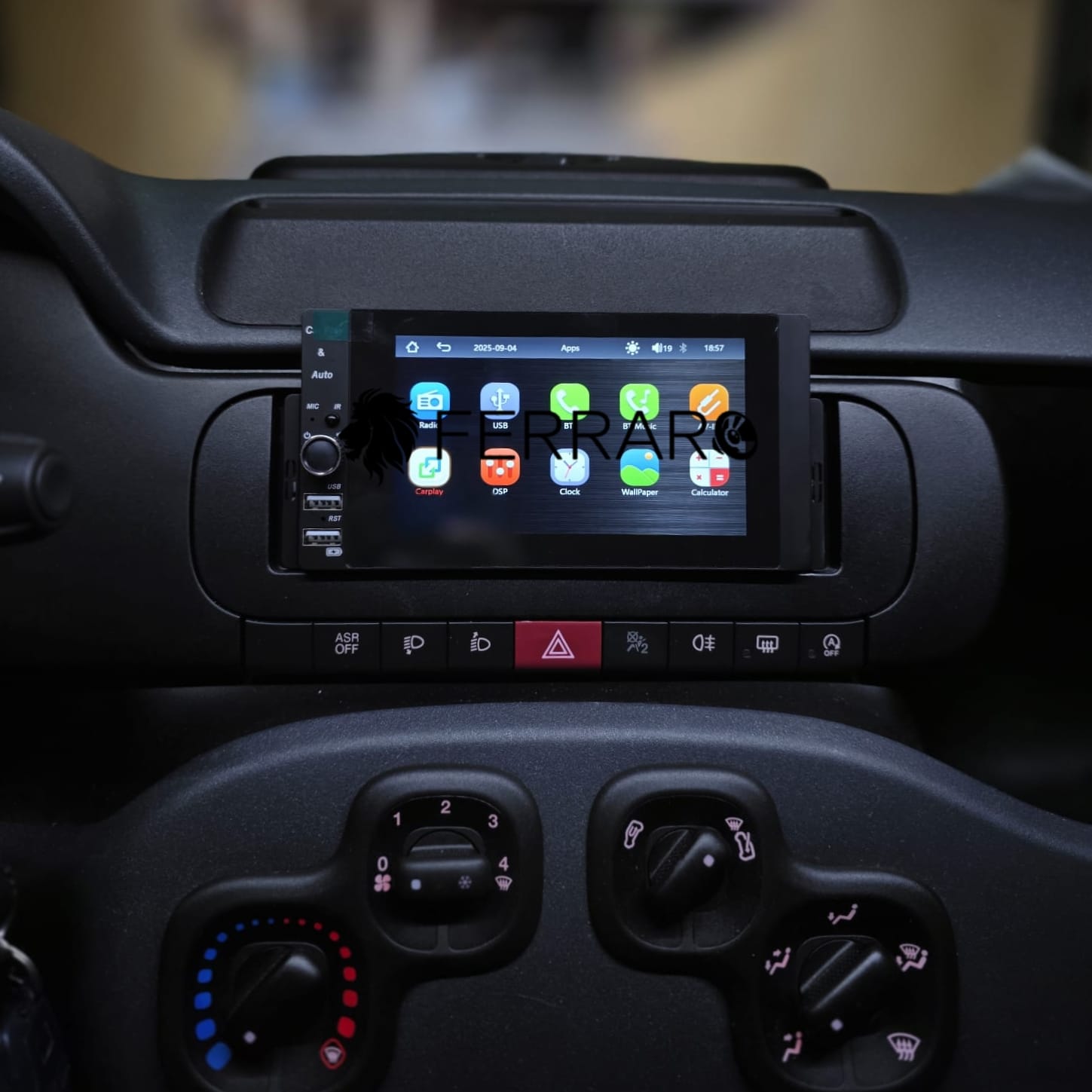 Autoradio per Fiat Panda 3ª Serie, 1Din 5.5"Pollici | Bluetooth | Radio | USB | Navigatore | CarPlay e Android Auto Wireless