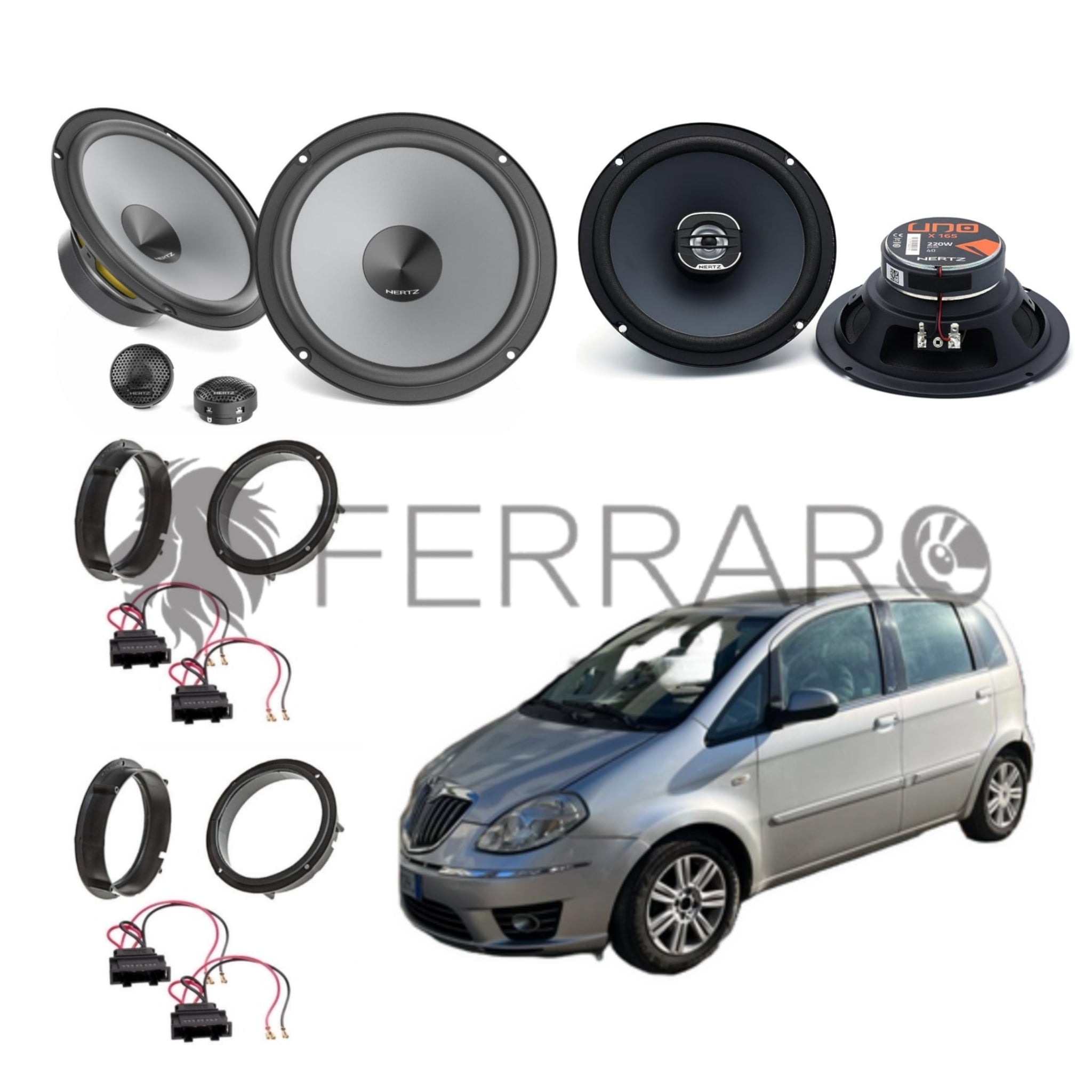 Hertz Kit 6 Casse | X 165 | K 165 | Ant/Post | Lancia Musa dal 2004>