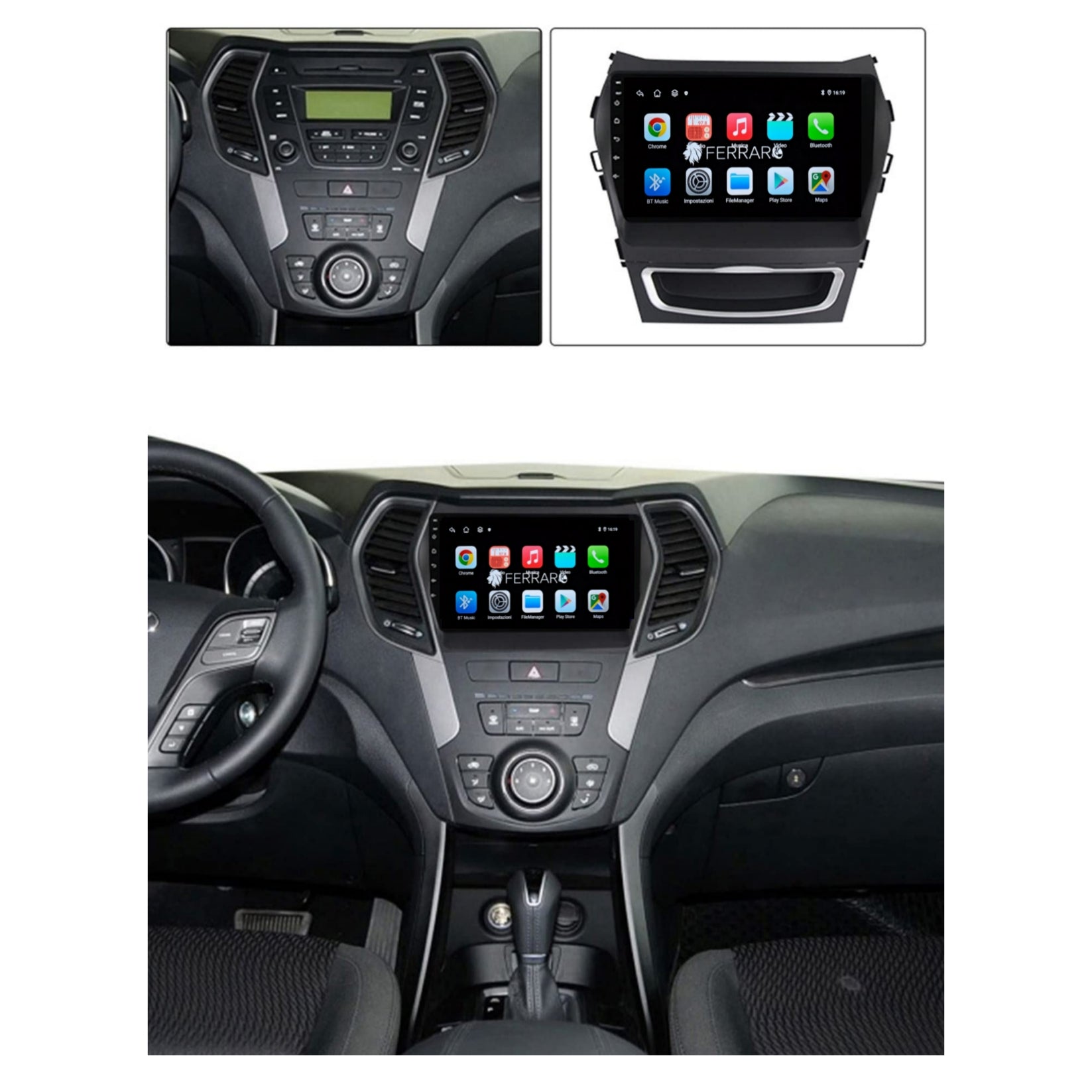 Autoradio per Hyundai IX45 | Santafi 9" | 2013-2018 | Android | Bluetooth | CarPlay | Android Auto | 2GB/4GB/6GB/8GB Ram