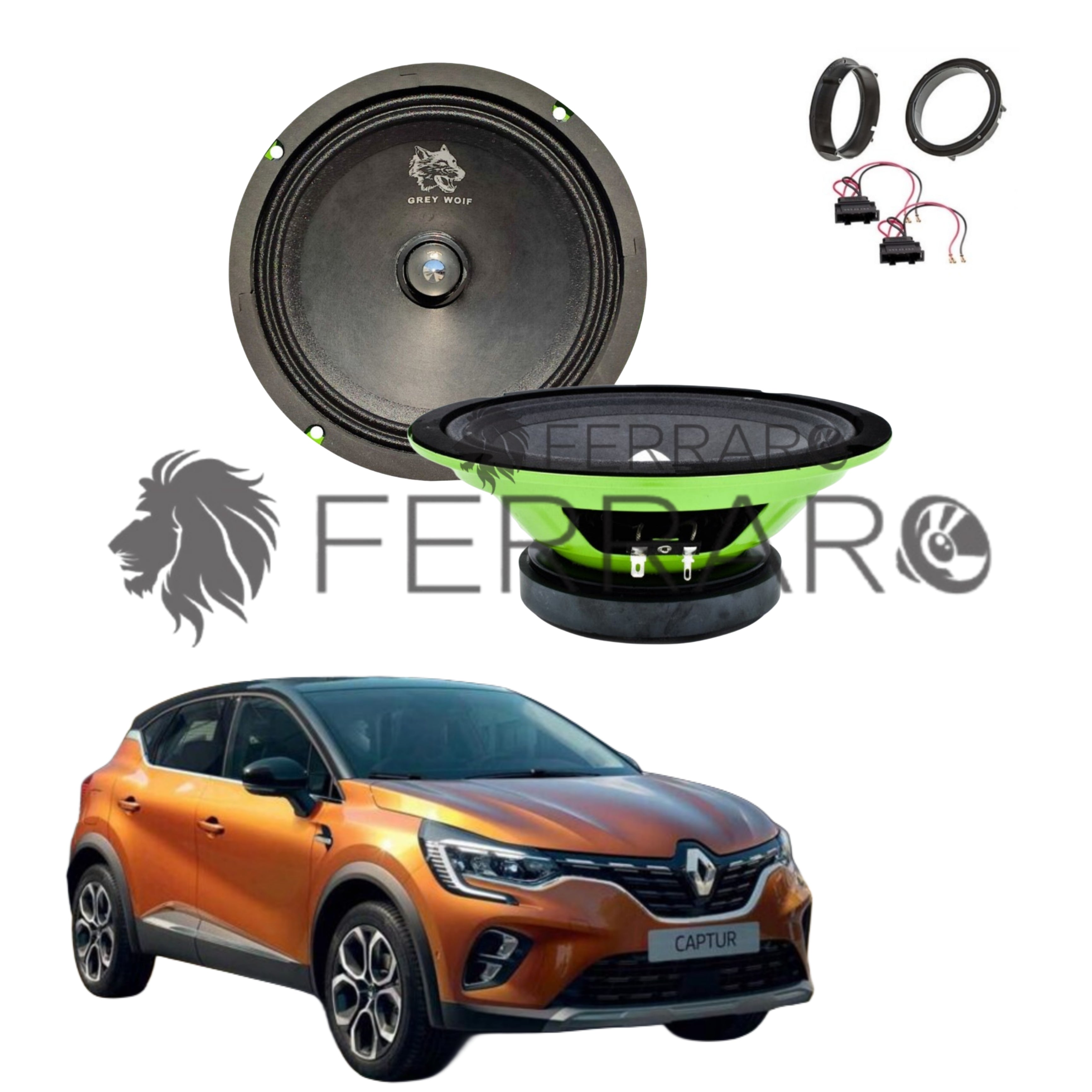 FerraroStore Kit 2 Altoparlanti | PV165.3 | Ant o Post | Renault Captur I | 1ª Serie (2013-2019)
