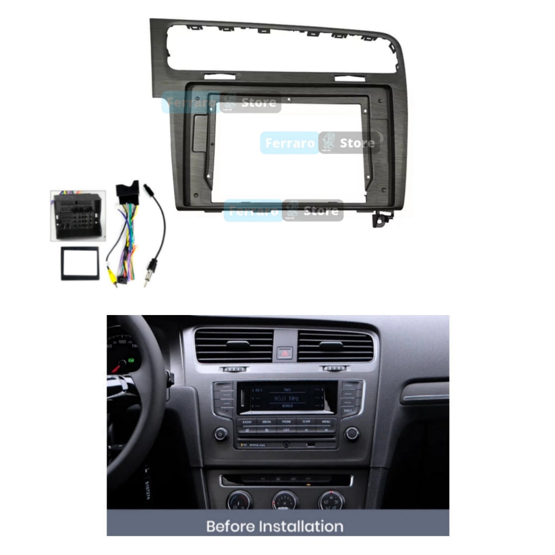Kit Montaggio Autoradio 10.1"Pollici Volkswagen Golf MK7 (2012-2021) Mascherina, Cablaggio Autoradio Android