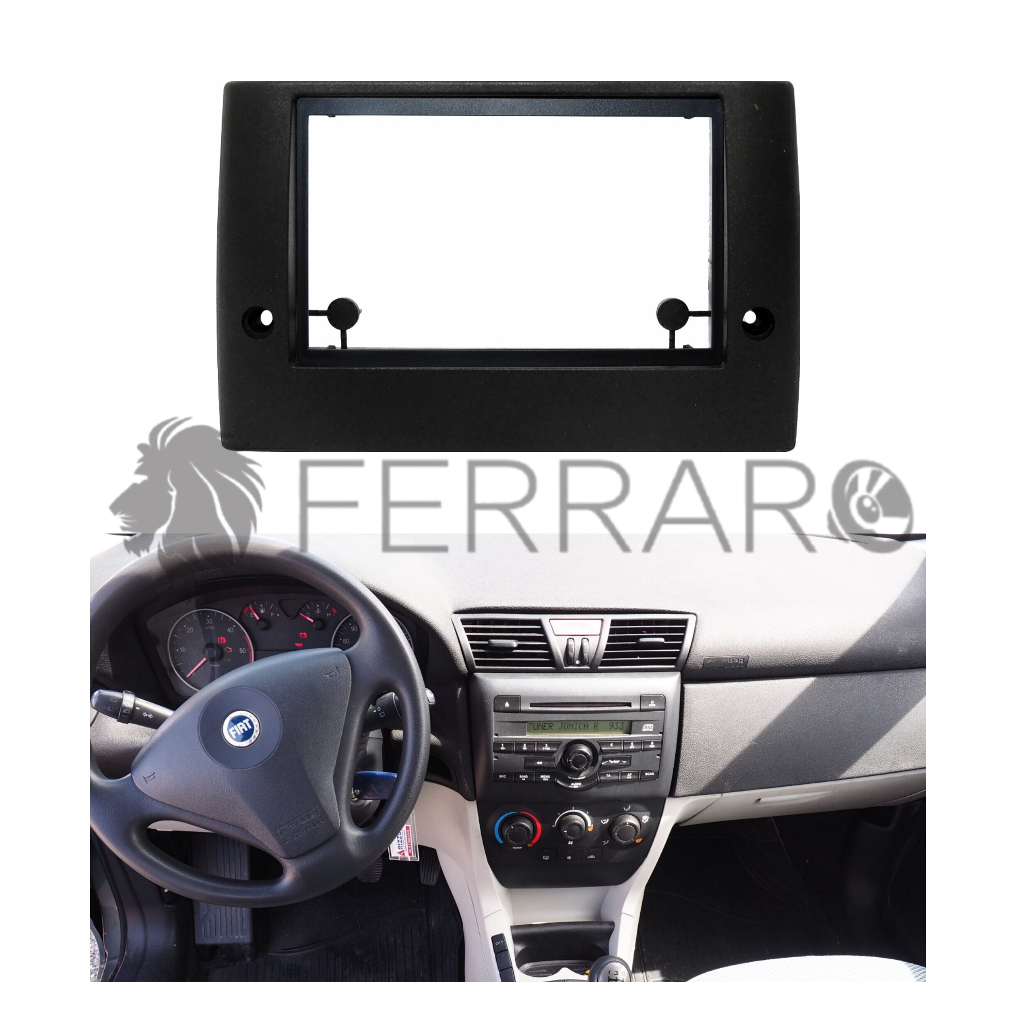 Car radio cover, 2 ISO, Fiat Stilo
