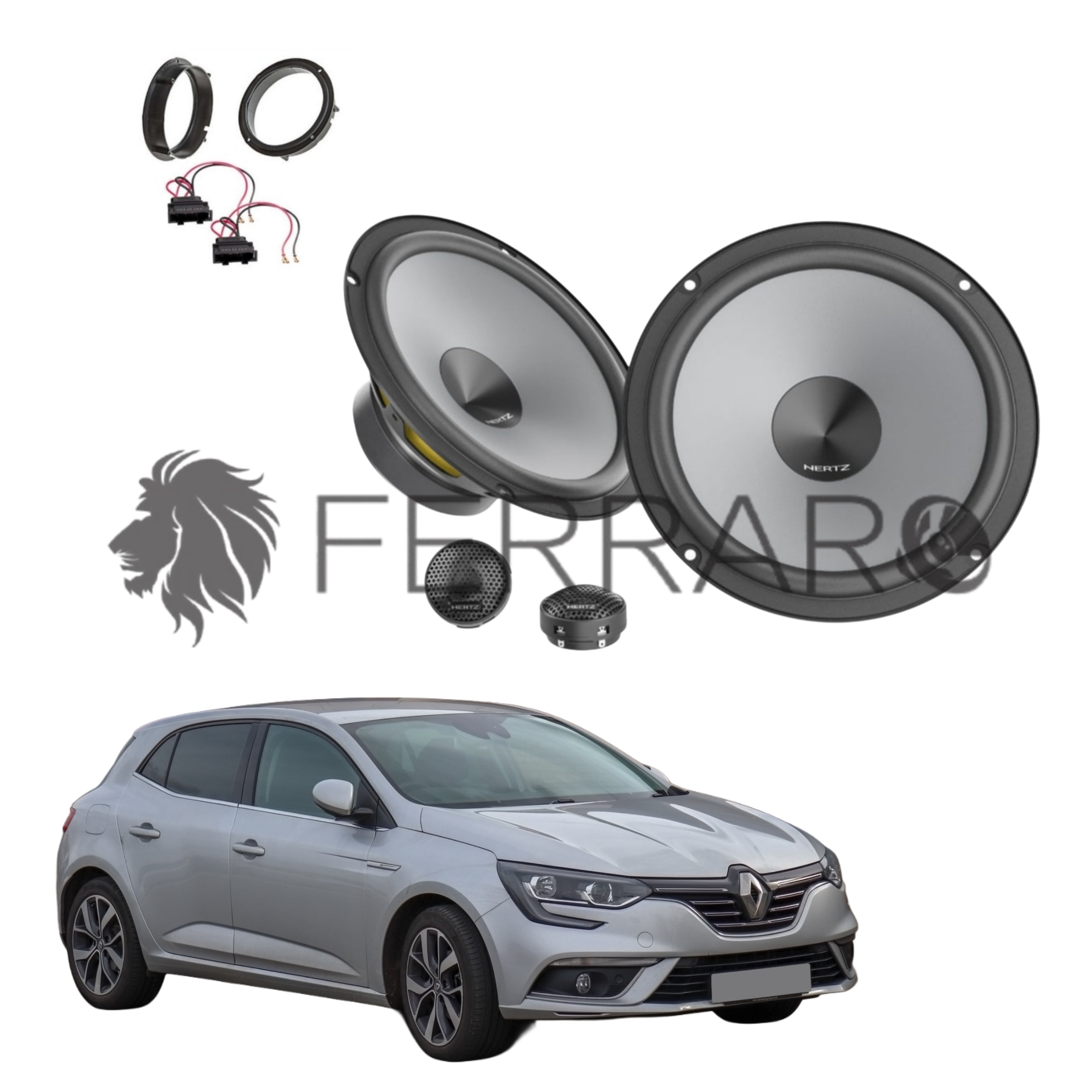 Hertz Kit 4 Casse | K 165 | Ant o Post | Renault Megane IV | 4ª Serie (2017 in Poi)