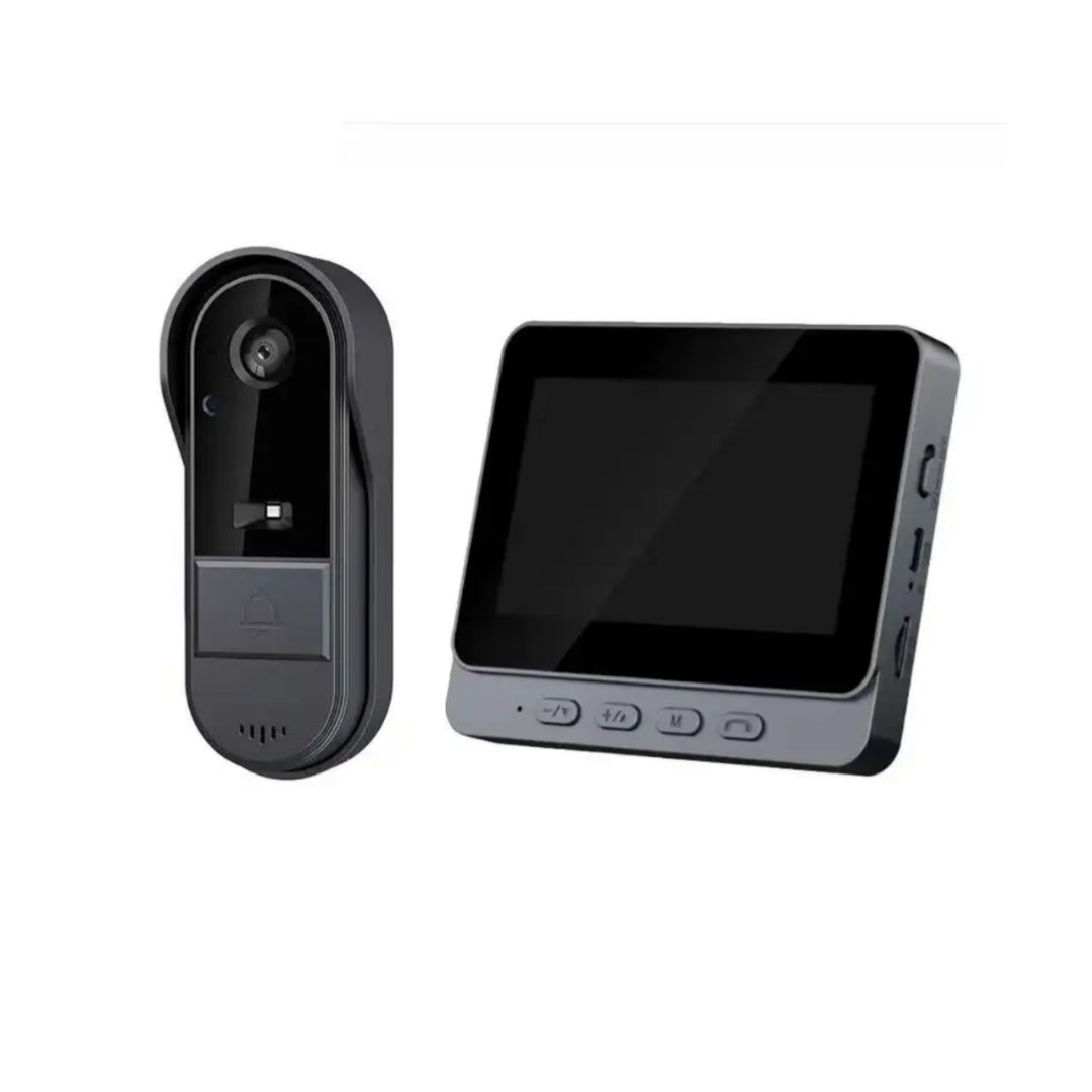 Videocitofono Smart Wifi, Audio, Monitor 4.3", Batteria Ricaricabile