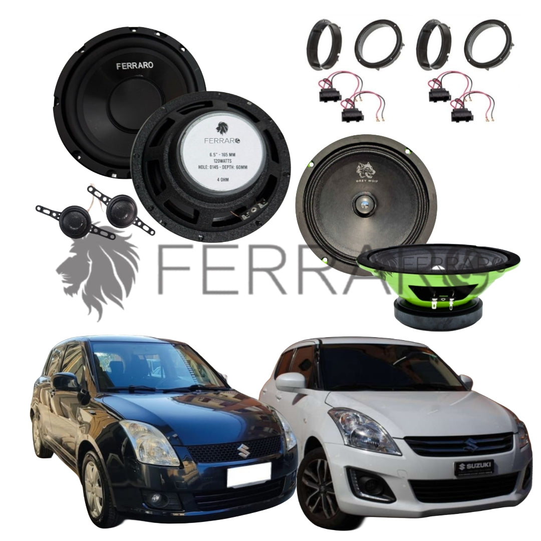 FerraroStore Kit 6 Altoparlanti | PV165.3 | ASK-165.2 | Ant/Post | Suzuki Swift IV | V (2003-2017)