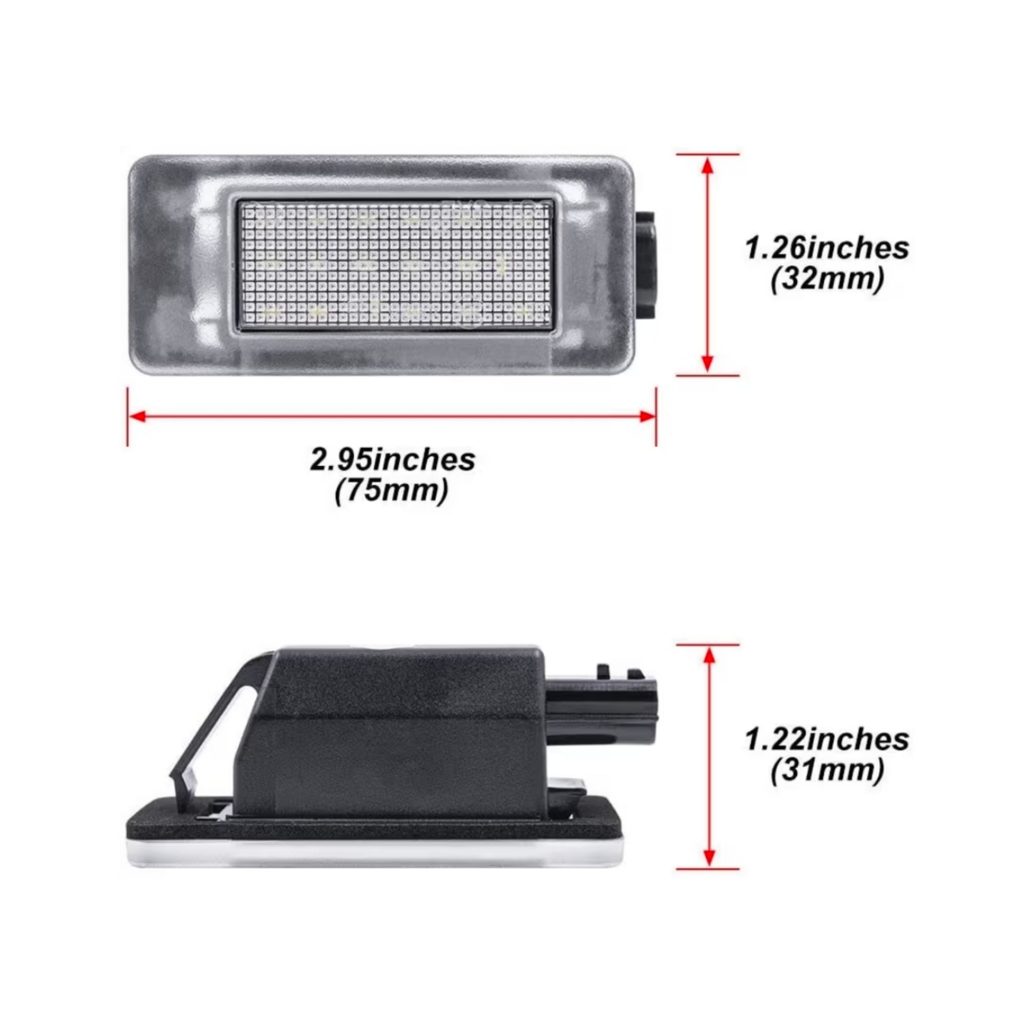Set Luci Targa a Led per Nissan Serena, Altima, Suzuki Landy, Dacia Duster (Compatibilità in Descrizione), Plug and Play