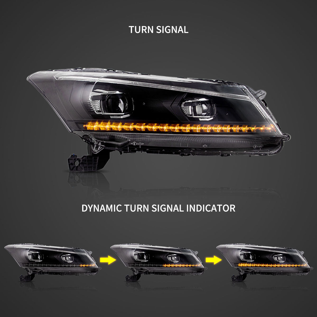 Fanali Anteriore Completo per Honda Accord VIII (2008-2012) a LED