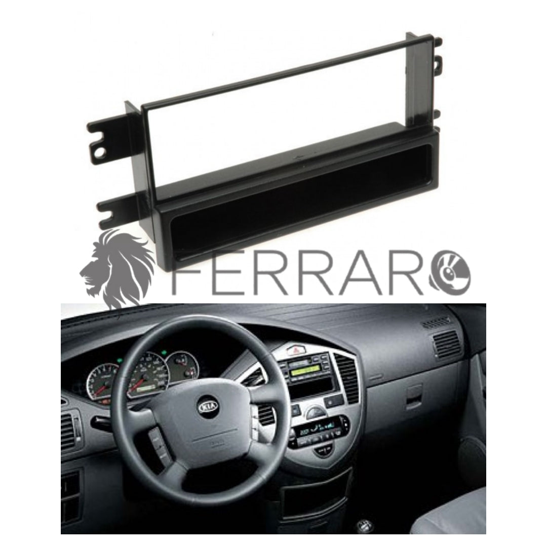 Car Radio Panel, 1DIN, Kia Carens II, 2002 - 2005