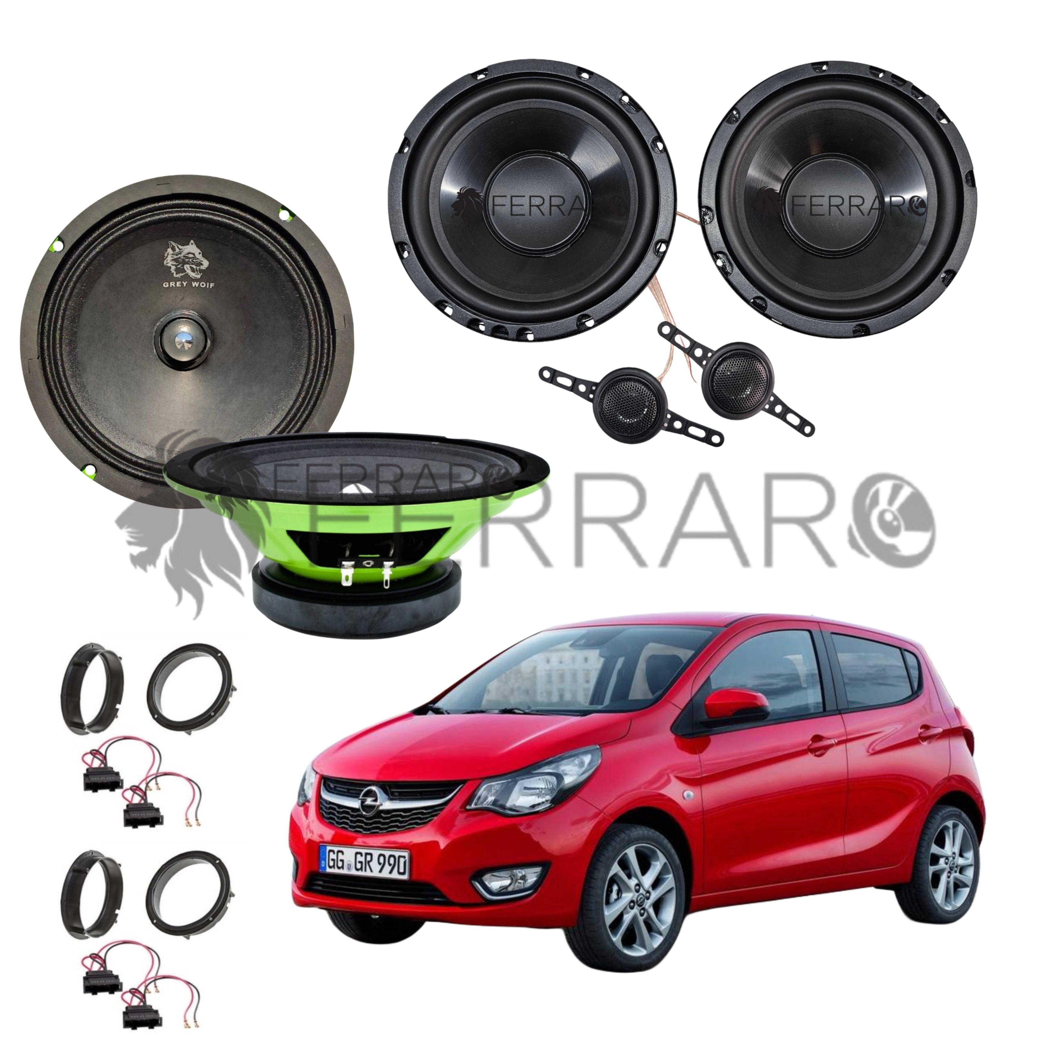 FerraroStore Kit 6 Altoparlanti | PV165.3 | ASK-165.2 | Ant/Post | Opel Karl